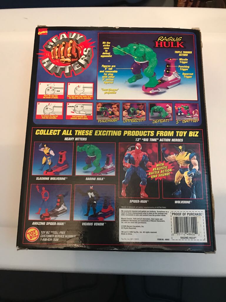Marvel Heavy Hitters - Raging Hulk  action figure collectible [Barcode 035112486022] - Main Image 2