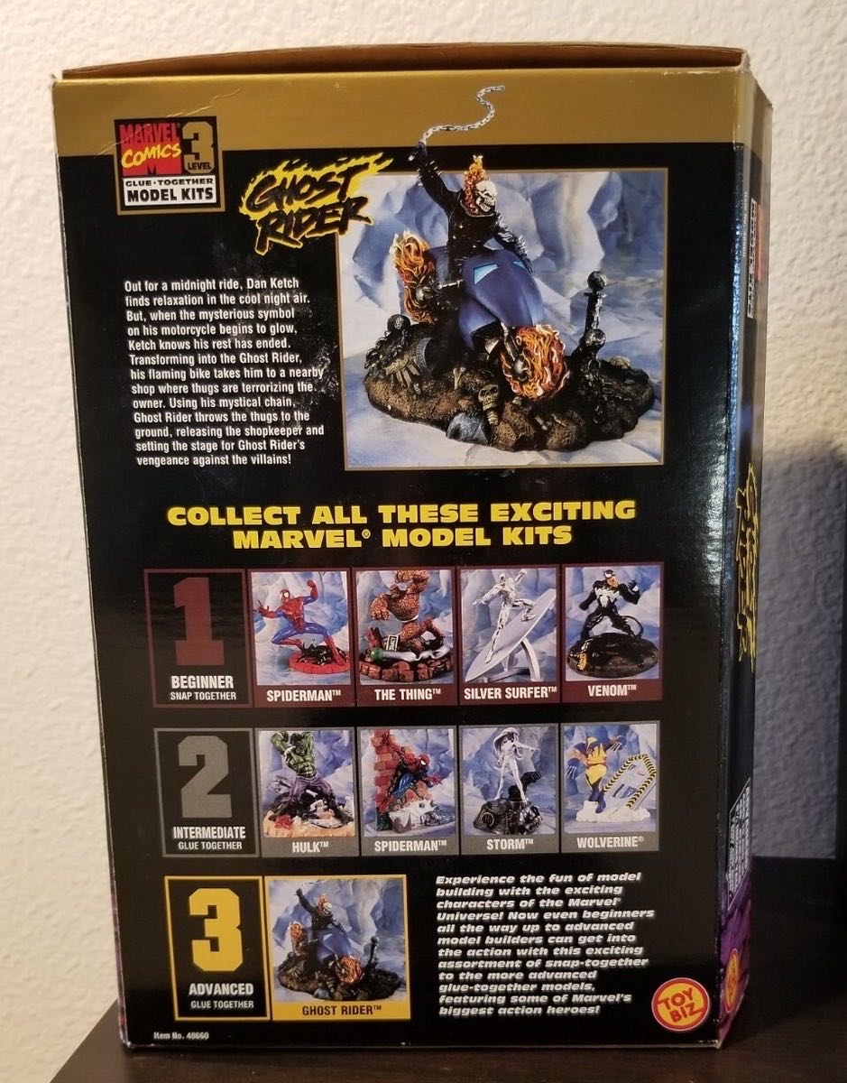 Ghost Rider - Toy Biz (Marvel Comics Glue Together Model Kits) action figure collectible [Barcode 035112486602] - Main Image 2