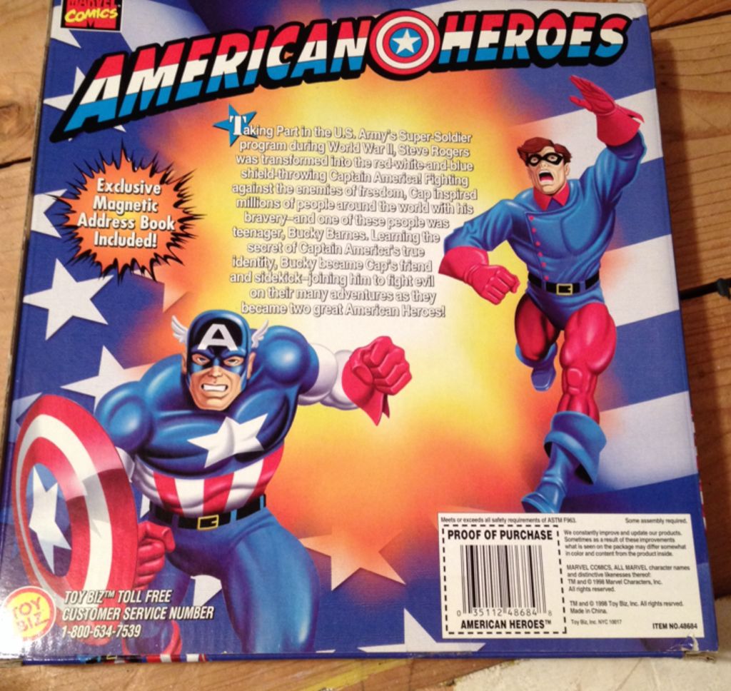 Toybiz American Heroes Captain America and Bucky - Toy Biz action figure collectible [Barcode 035112486848] - Main Image 2