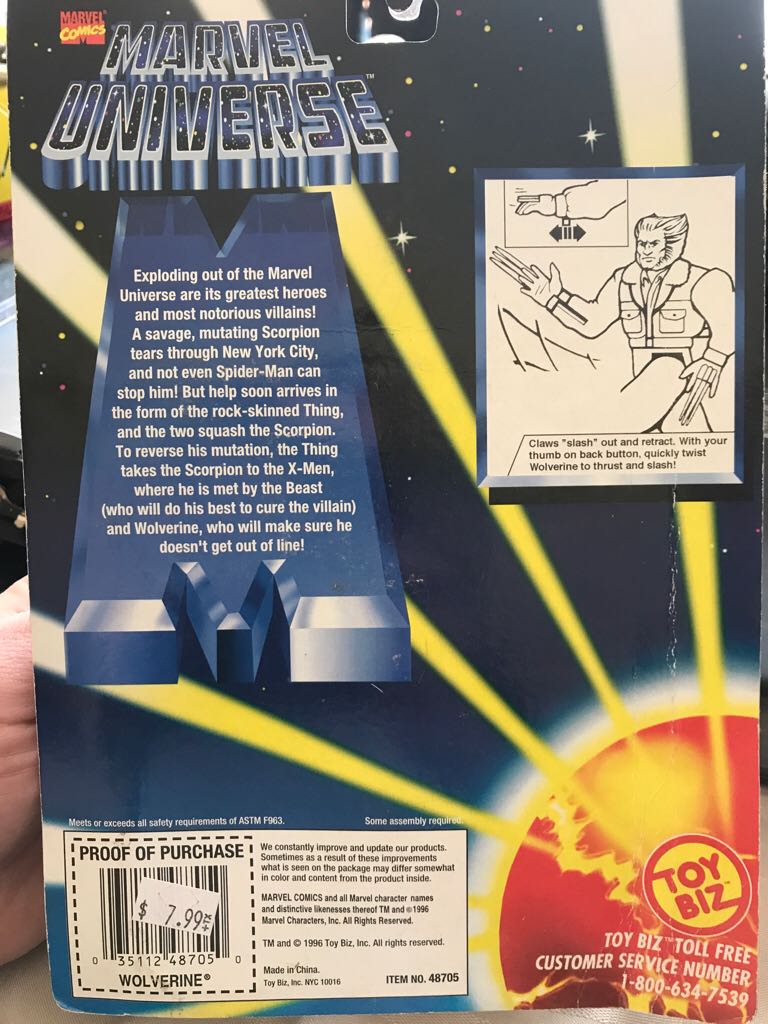 Toybiz: Marvel Universe Wolverine OOB - Toy Biz (Marvel Universe) action figure collectible [Barcode 035112487050] - Main Image 2