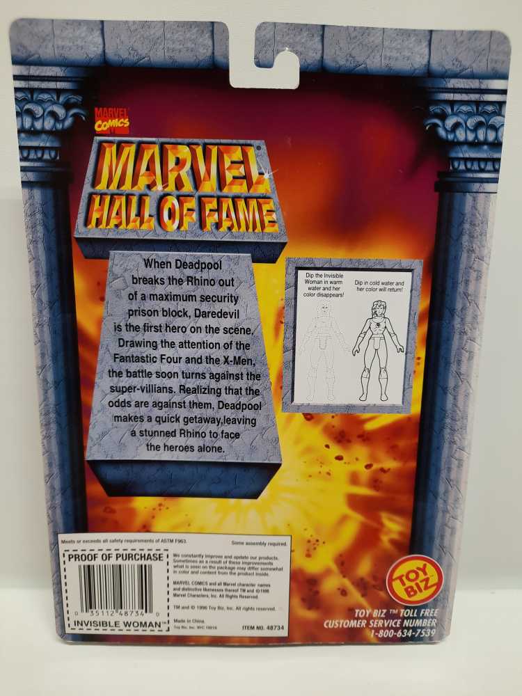 Marvel- Invisible Woman ToyBiz - Toybiz (Marvel: Hall of Fame: 5”) action figure collectible [Barcode 035112487340] - Main Image 2