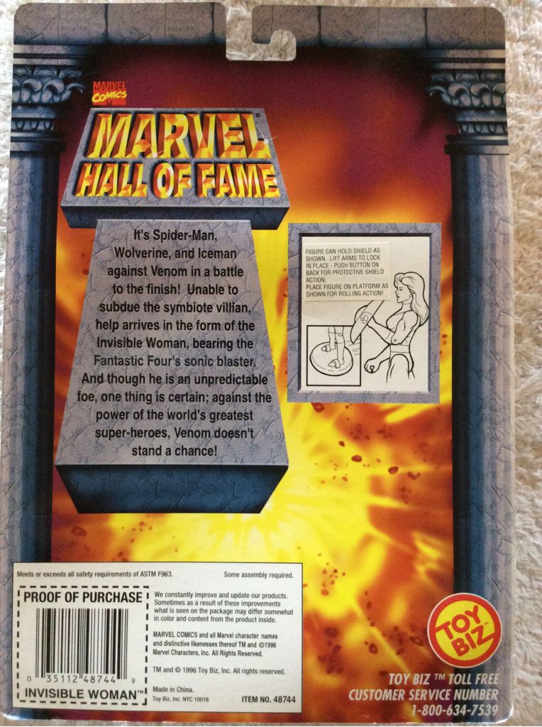 Marvel- Invisible Woman ToyBiz  action figure collectible [Barcode 035112487449] - Main Image 2