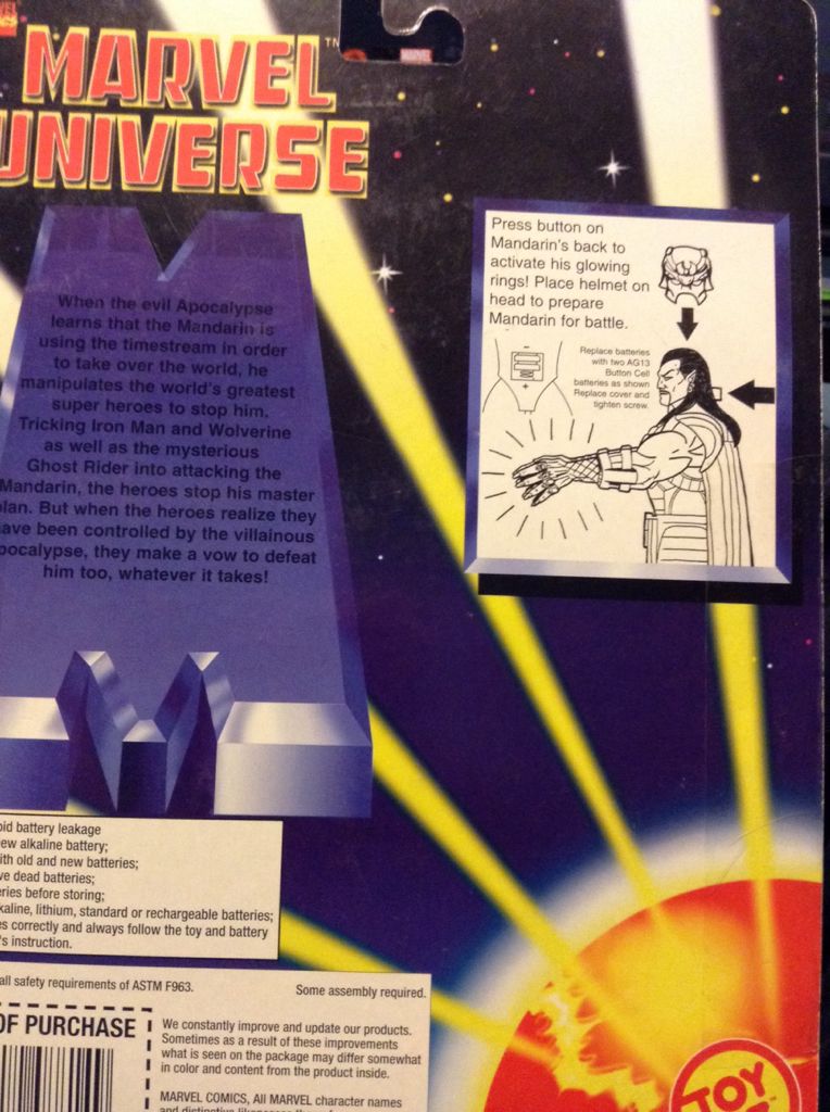 Marvel- Mandarin ToyBiz  action figure collectible [Barcode 035112488149] - Main Image 2