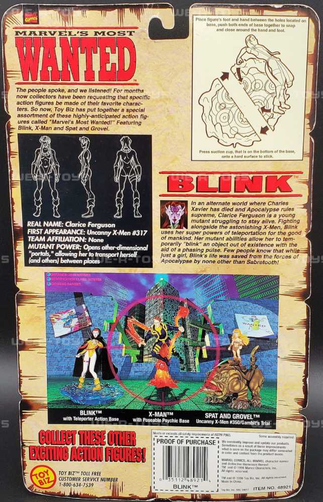 Blink - Toybiz (Marvel’s Most Wanted) action figure collectible [Barcode 035112489214] - Main Image 3