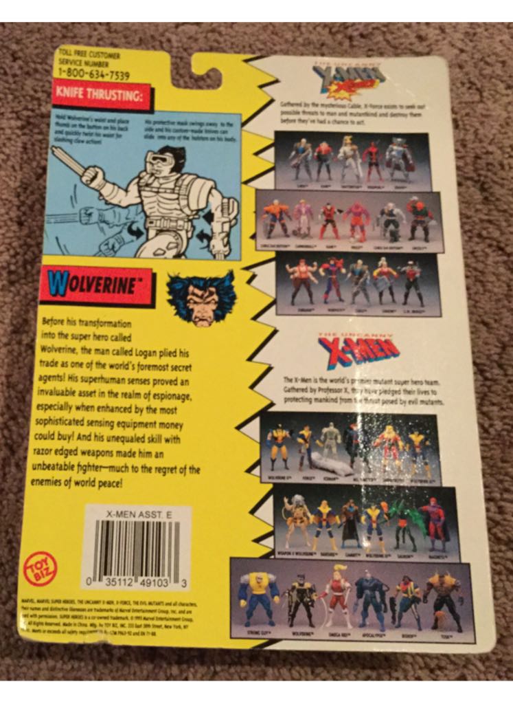 Wolverine (5th Edition) - Toy Biz (Toy Biz X-Men) action figure collectible [Barcode 035112491033] - Main Image 2
