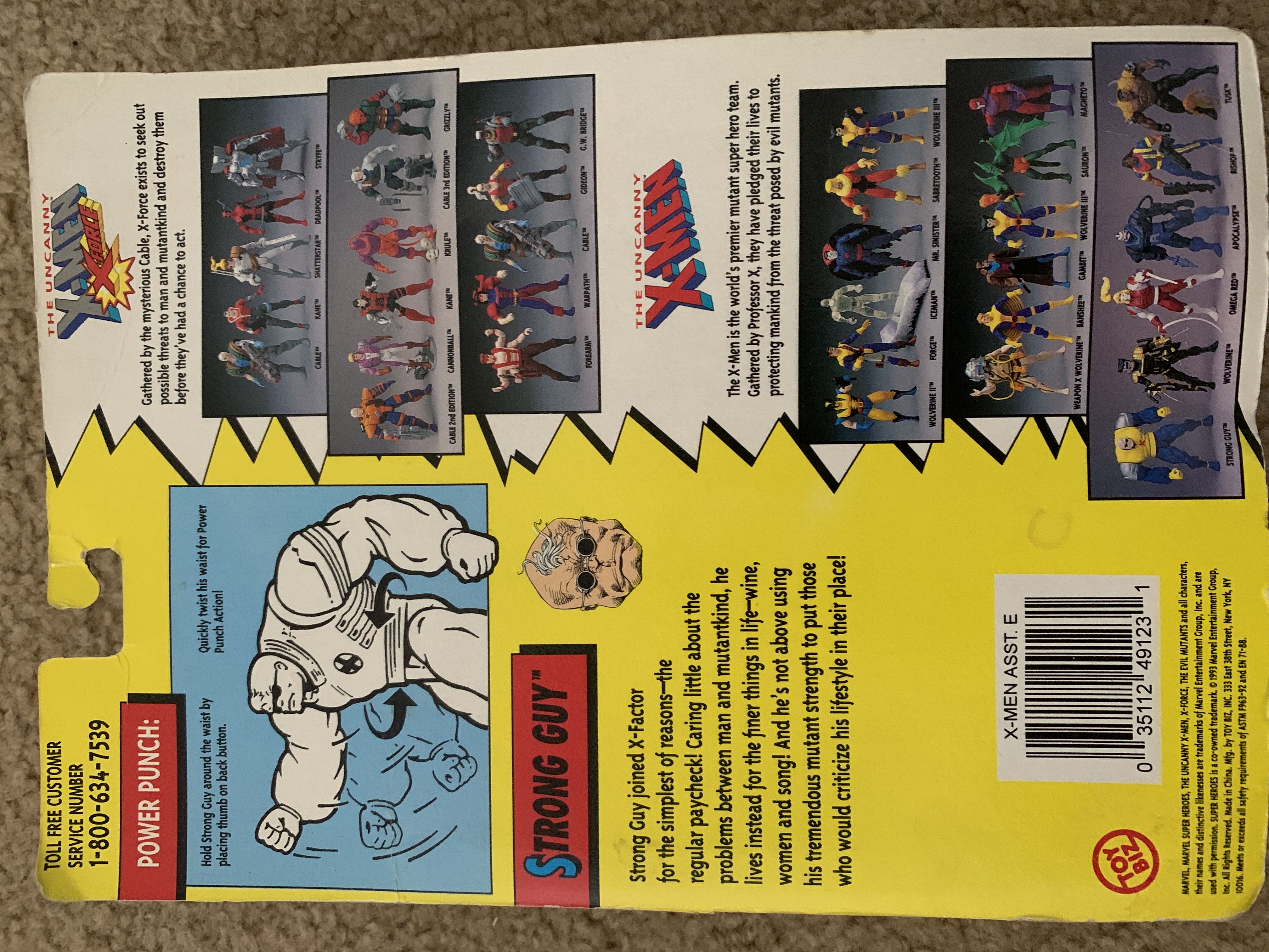 Strong Guy - Toy Biz (The Uncanny X-Men) action figure collectible [Barcode 035112491231] - Main Image 2