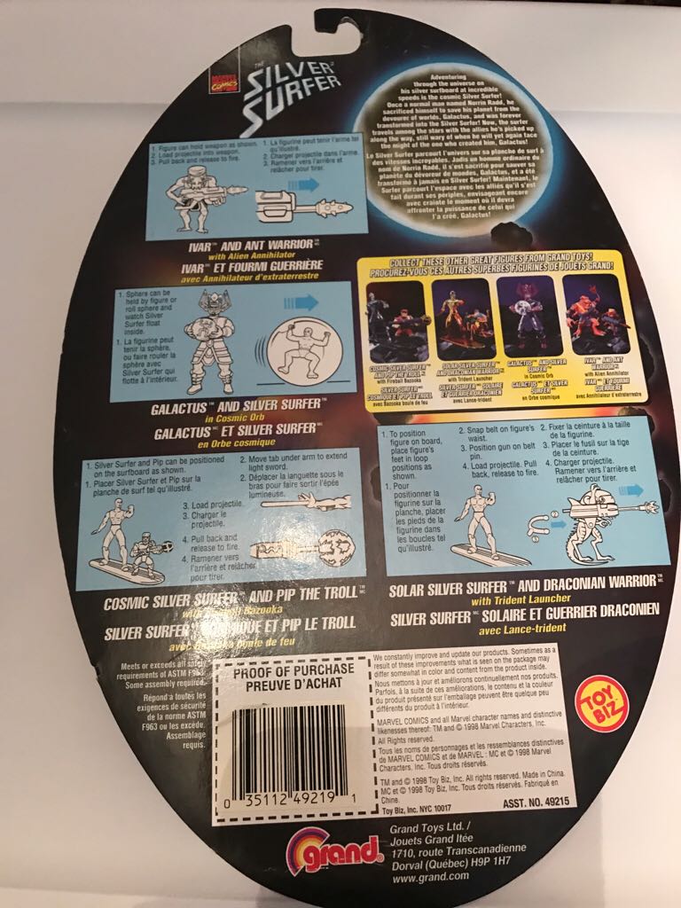Silver Surfer TAS: Cosmic Power Ivar And Ant Warrior - Toy Biz action figure collectible [Barcode 035112492191] - Main Image 2