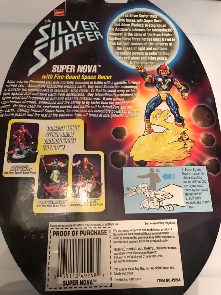 Toybiz Silver Surfer Space Racers Super Nova - Toy Biz (Silver Surfer Space Racers) action figure collectible [Barcode 035112492481] - Main Image 2