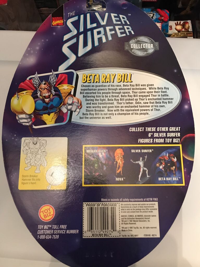 Silver Surfer Space Racers Beta Ray Bill - Toy Biz (Silver Surfer Space Racers) action figure collectible [Barcode 035112492740] - Main Image 2