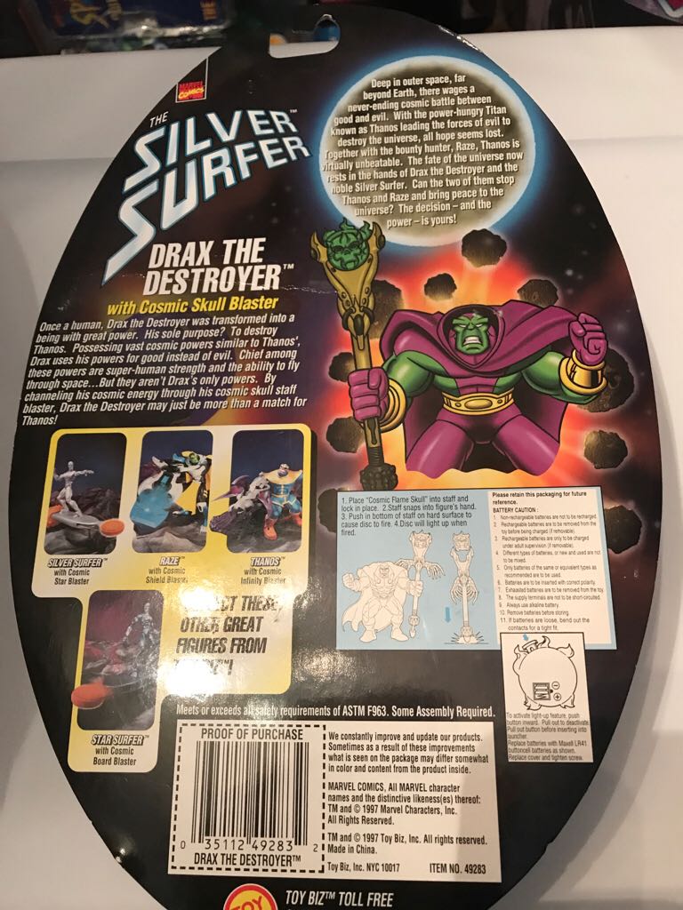 Drax The Destroyer - Toybiz (Silver Surfer) action figure collectible [Barcode 035112492832] - Main Image 2