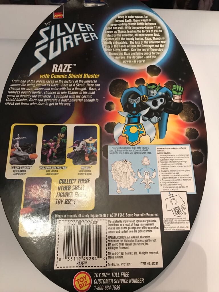 Raze - Toybiz (Silver Surfer) action figure collectible [Barcode 035112492849] - Main Image 2