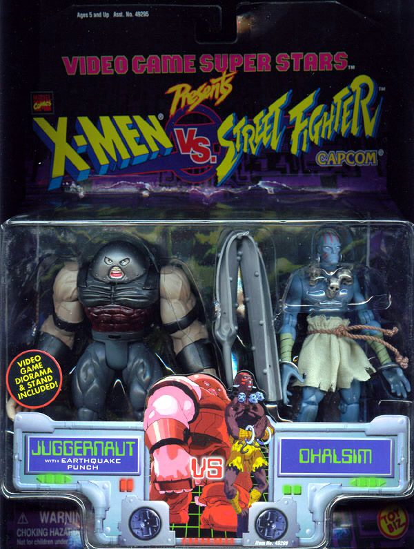 Juggernaut / Dhalsim - Toy Biz (X-Men Vs Street Fighter) action figure collectible [Barcode 035112492993] - Main Image 1