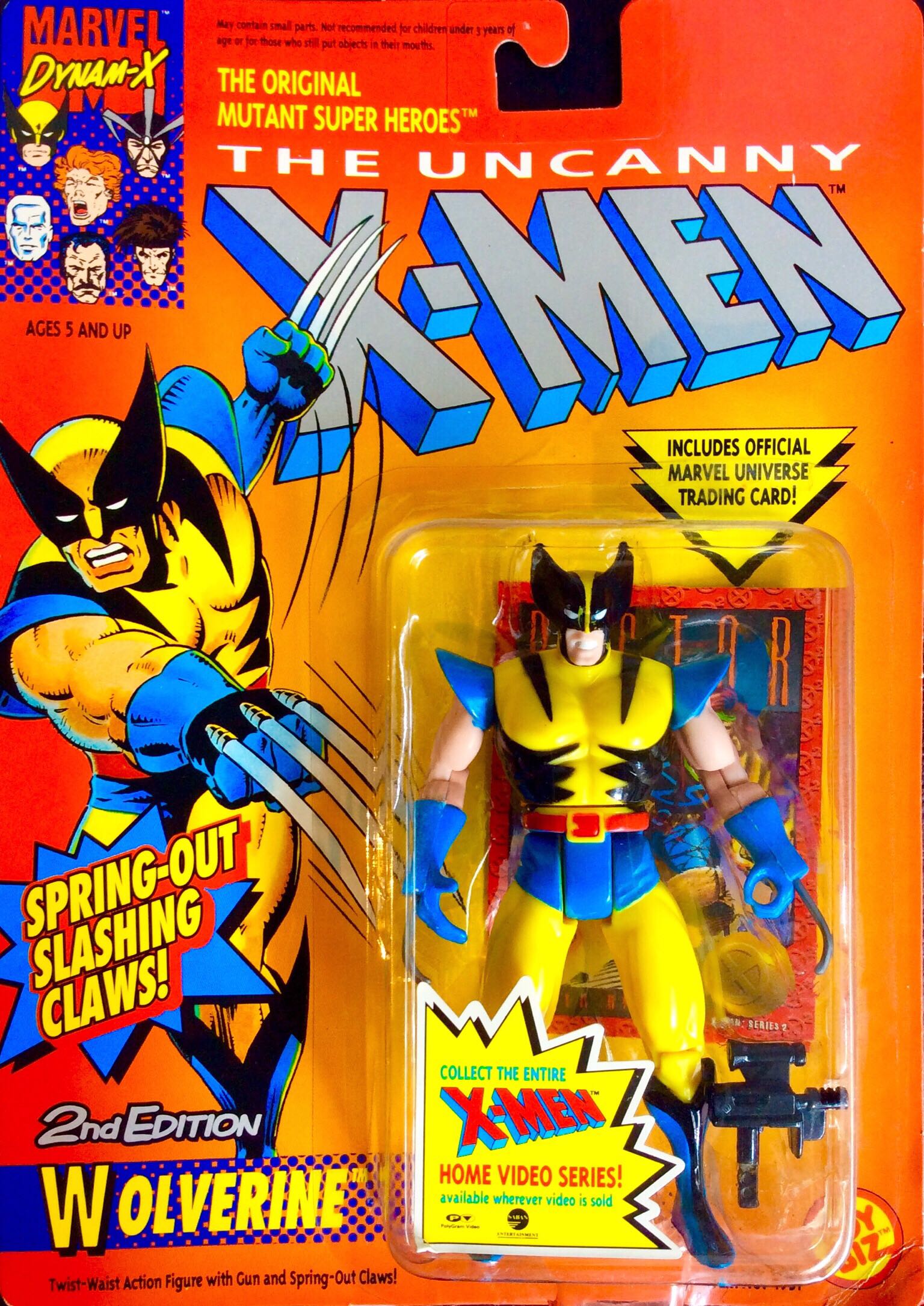 Wolverine 2nd edition - Toy Biz (The Uncanny X-Men Series 2) action figure collectible [Barcode 035112493129] - Main Image 2