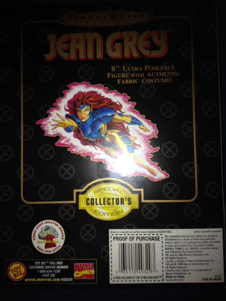 Famous Cover Series: Jean Grey - Toy Biz (Famous Cover Series) action figure collectible [Barcode 035112493297] - Main Image 2