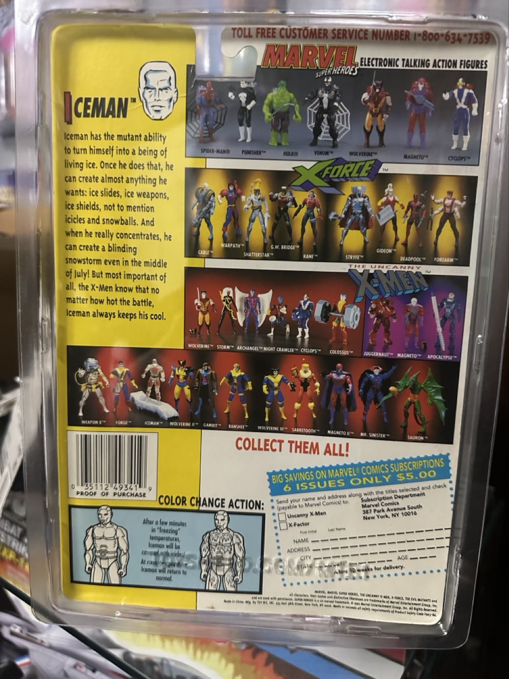 Iceman - Toy Biz (The Uncanny X-Men) action figure collectible [Barcode 035112493419] - Main Image 3
