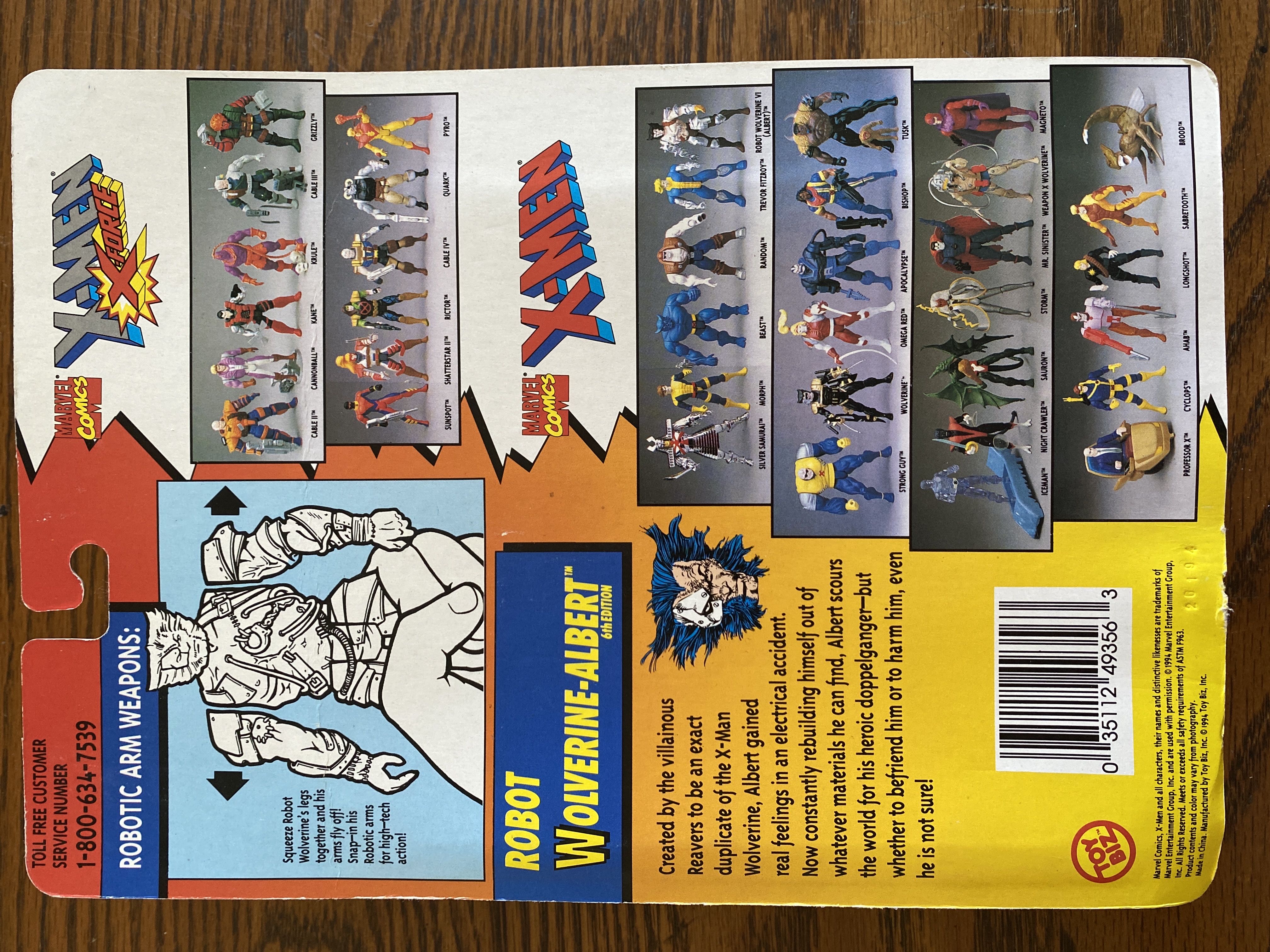 X-men Albert Robot Wolverine - Toy Biz (The Uncanny X-Men) action figure collectible [Barcode 035112493563] - Main Image 2