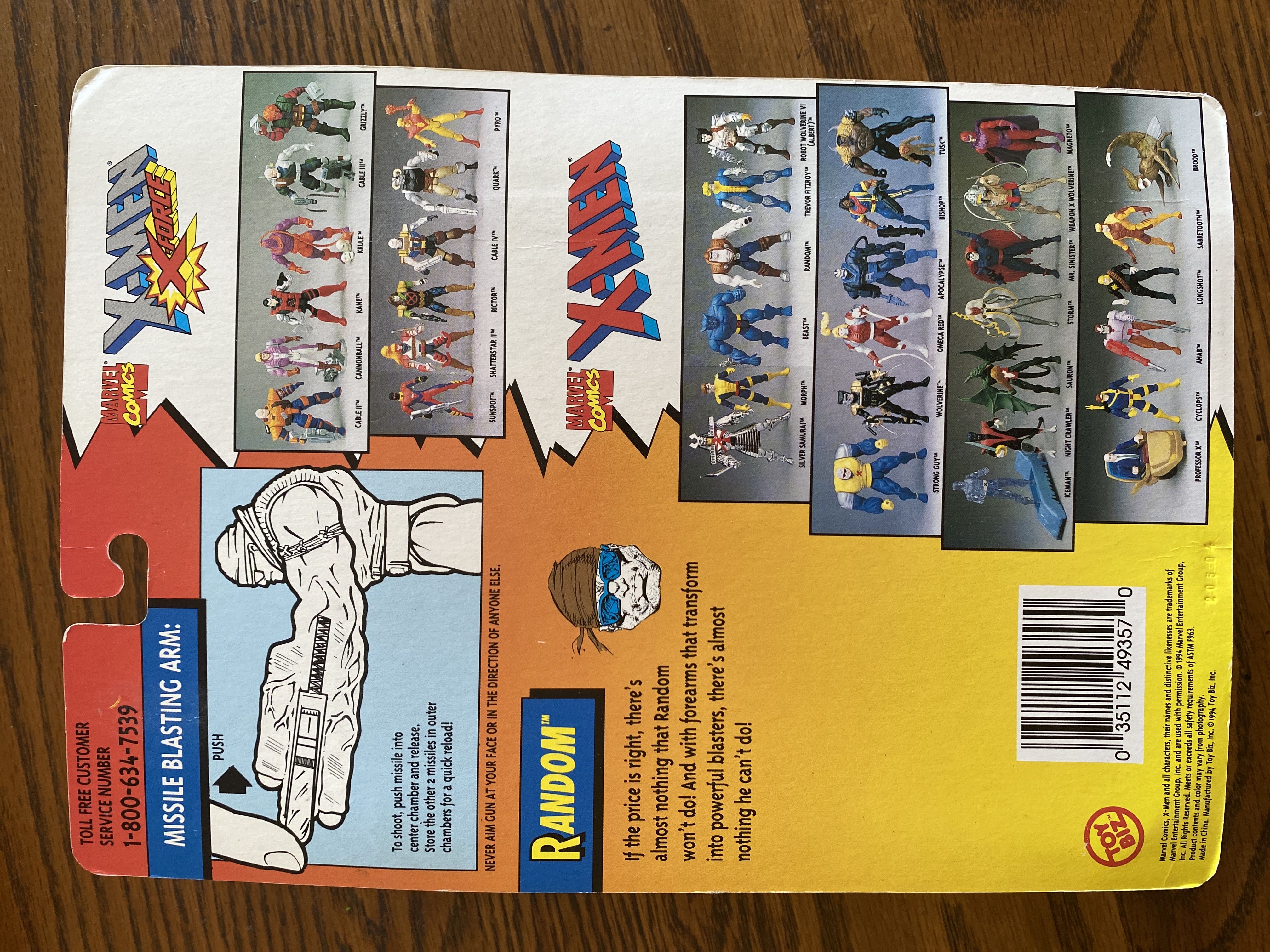 Random - Toy Biz (The Uncanny X-Men) action figure collectible [Barcode 035112493570] - Main Image 2