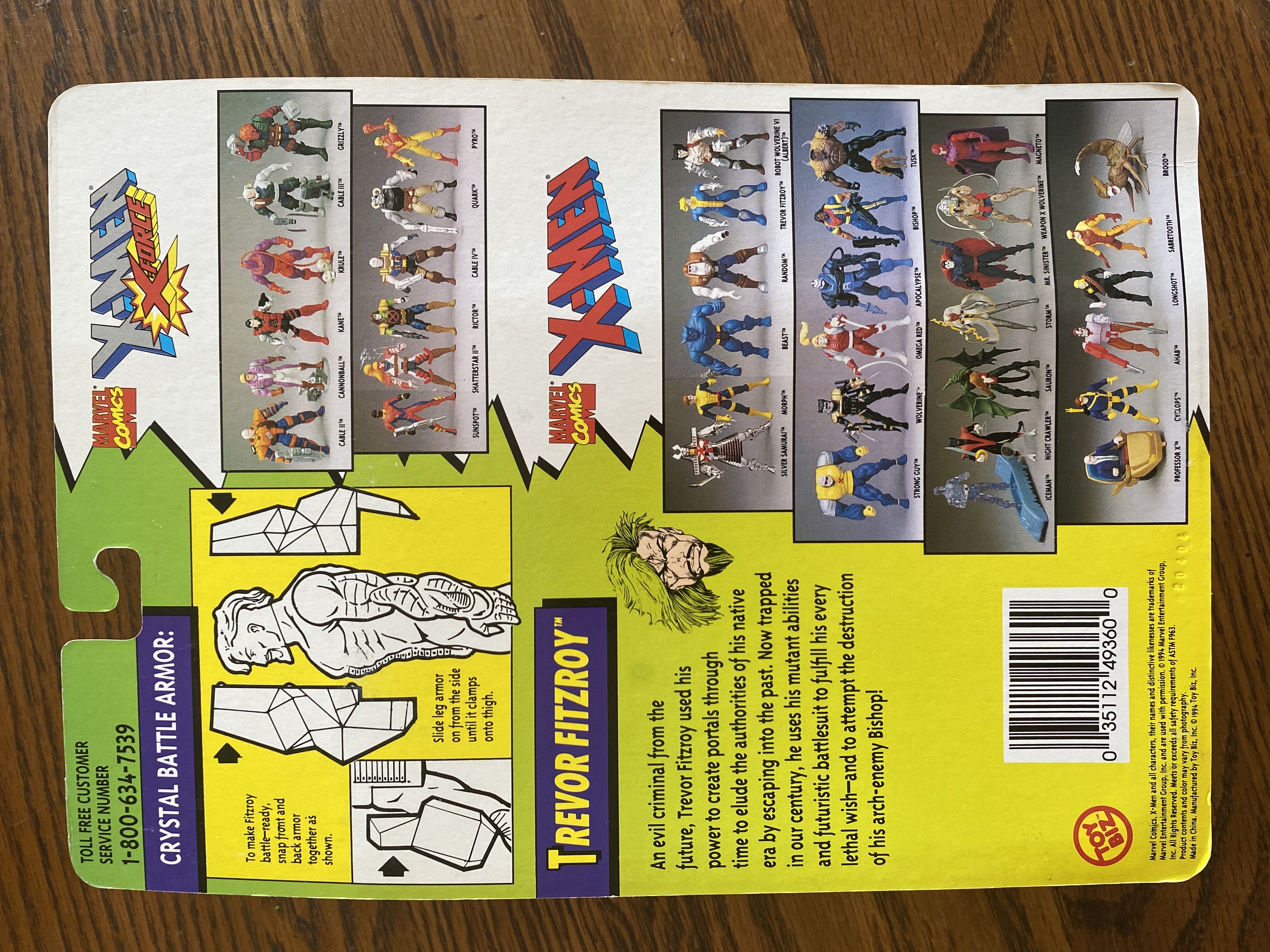 Trevor Fitzroy - Toy Biz (Series 6) action figure collectible [Barcode 035112493600] - Main Image 2