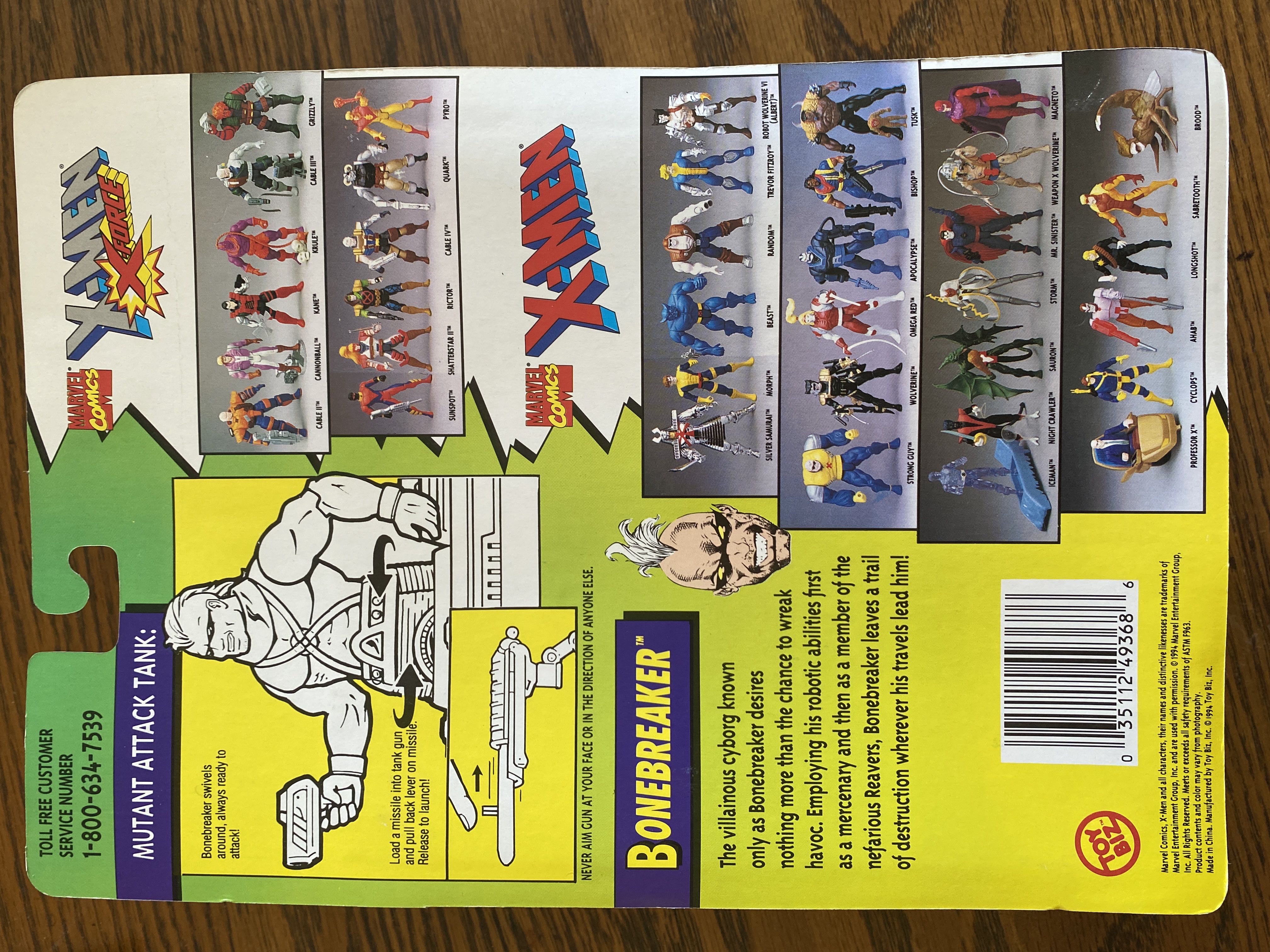 Bonebreaker - Toy Biz (X-Men) action figure collectible [Barcode 035112493686] - Main Image 2