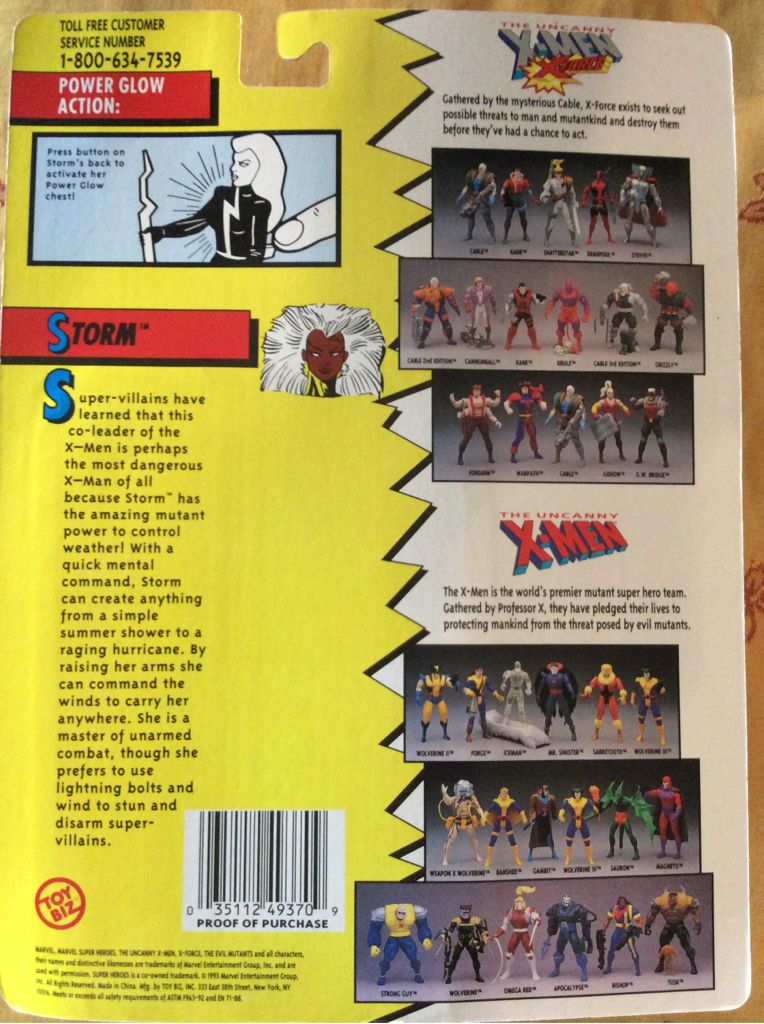 X-men Storm (2nd Edition) - Toy Biz (X-Men) action figure collectible [Barcode 035112493709] - Main Image 2