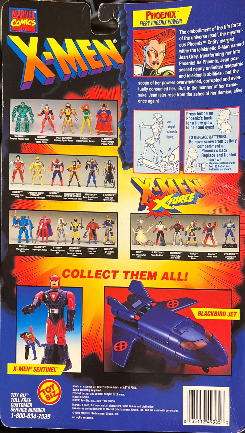 X Men Phoenix Saga Phoenix - Toy Biz (Marvel Comics Phoenix Saga) action figure collectible [Barcode 035112493853] - Main Image 3