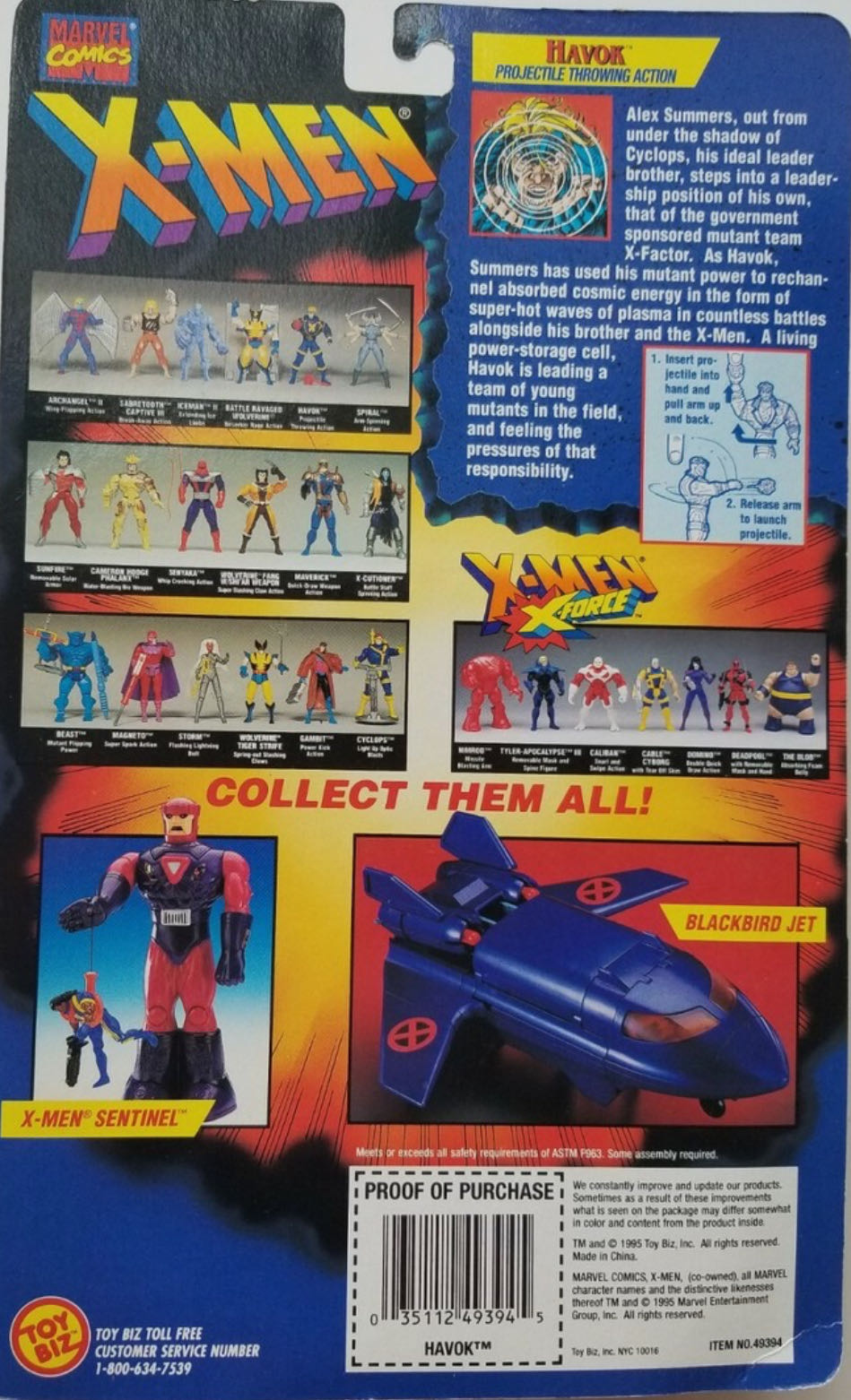 X-men Havok - Toy Biz (X-Men: Invasion Series) action figure collectible [Barcode 035112493945] - Main Image 4