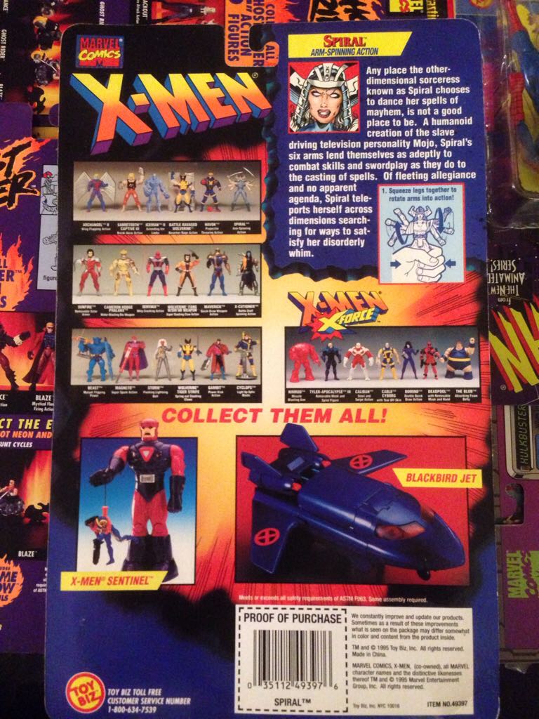 Spiral - Toy Biz (X-Men Invasion Series) action figure collectible [Barcode 035112493976] - Main Image 2
