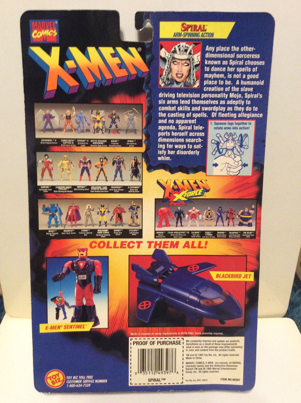 Spiral - Toy Biz (X-Men Invasion Series) action figure collectible [Barcode 035112493976] - Main Image 3