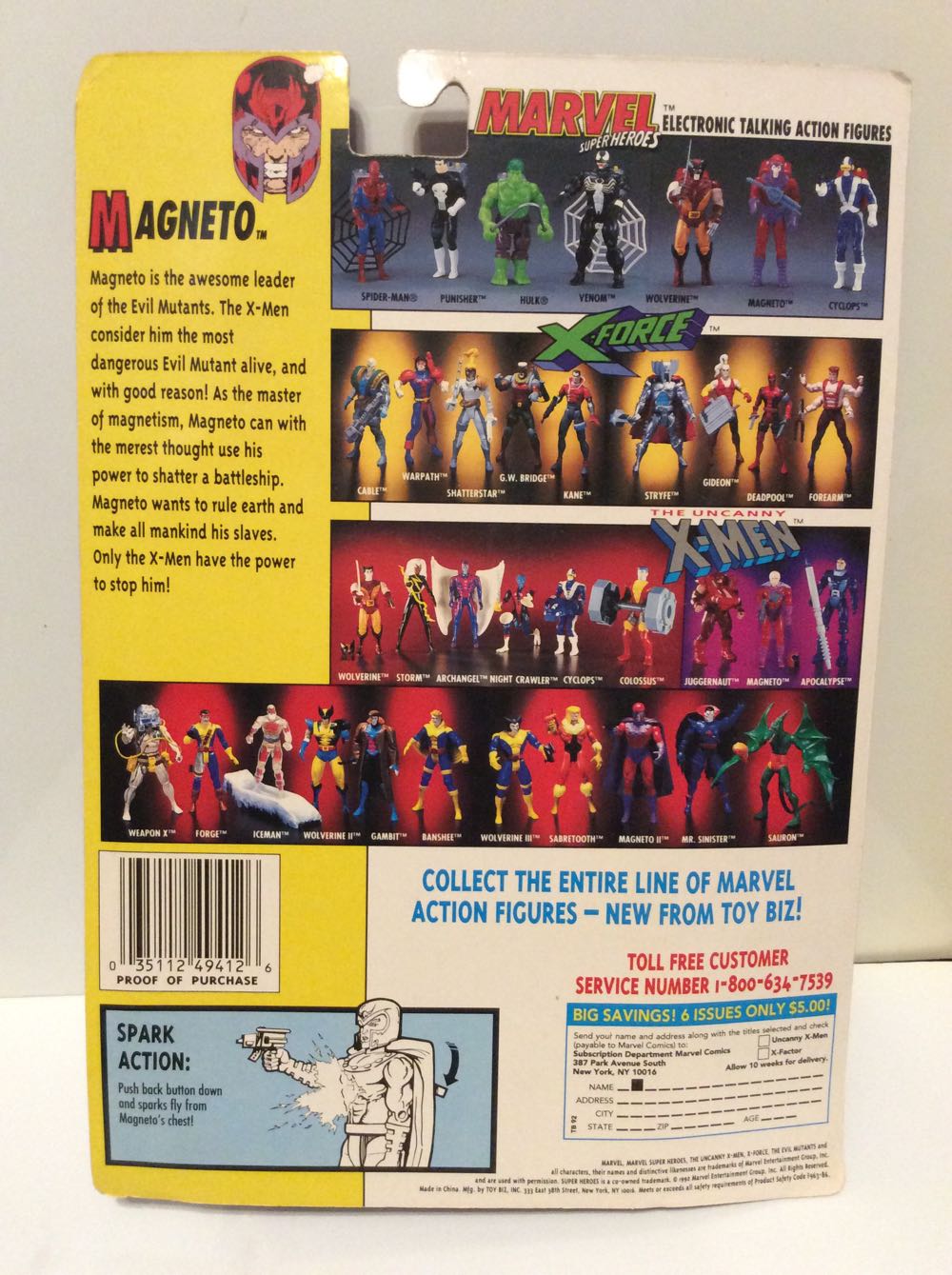 Magneto - Toy Biz (The Uncanny X-Men) action figure collectible [Barcode 035112494126] - Main Image 2