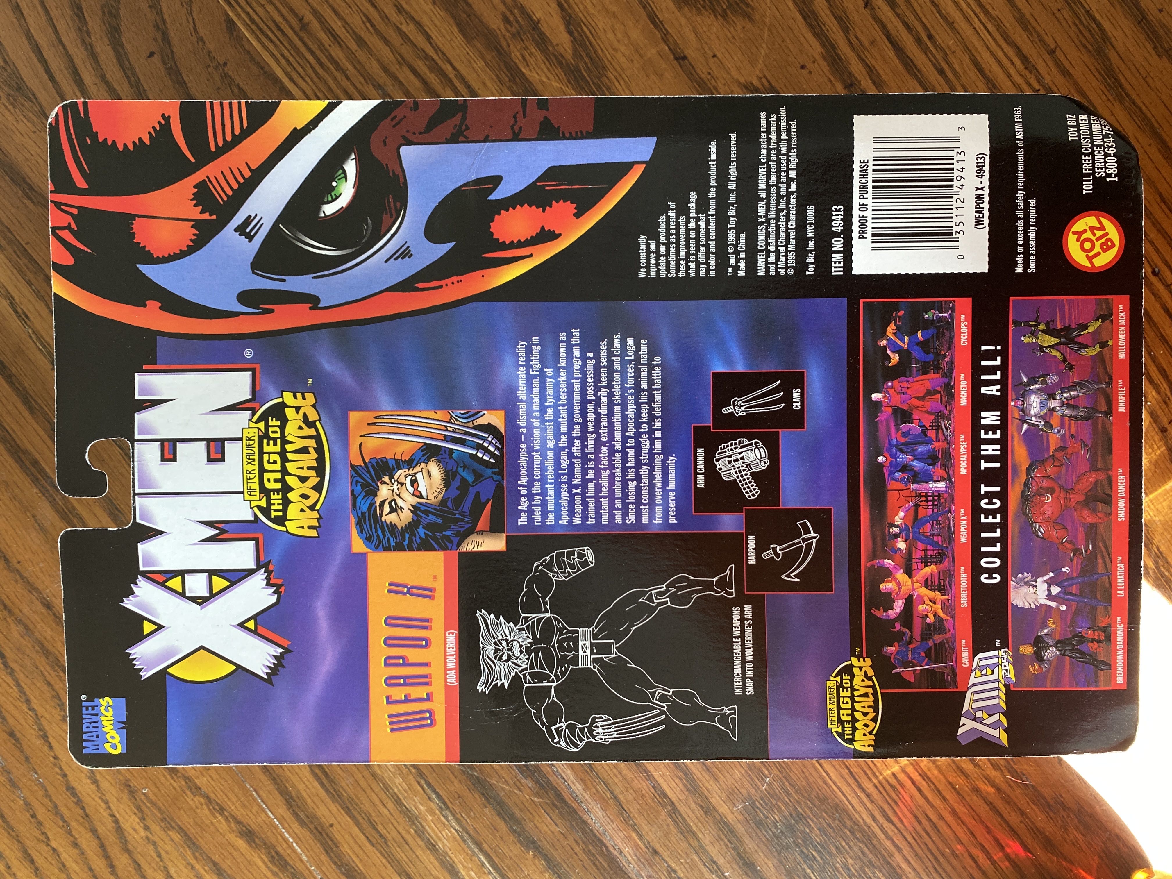 Weapon X - Toy Biz (X-Men: Age of Apocalypse) action figure collectible [Barcode 035112494133] - Main Image 2