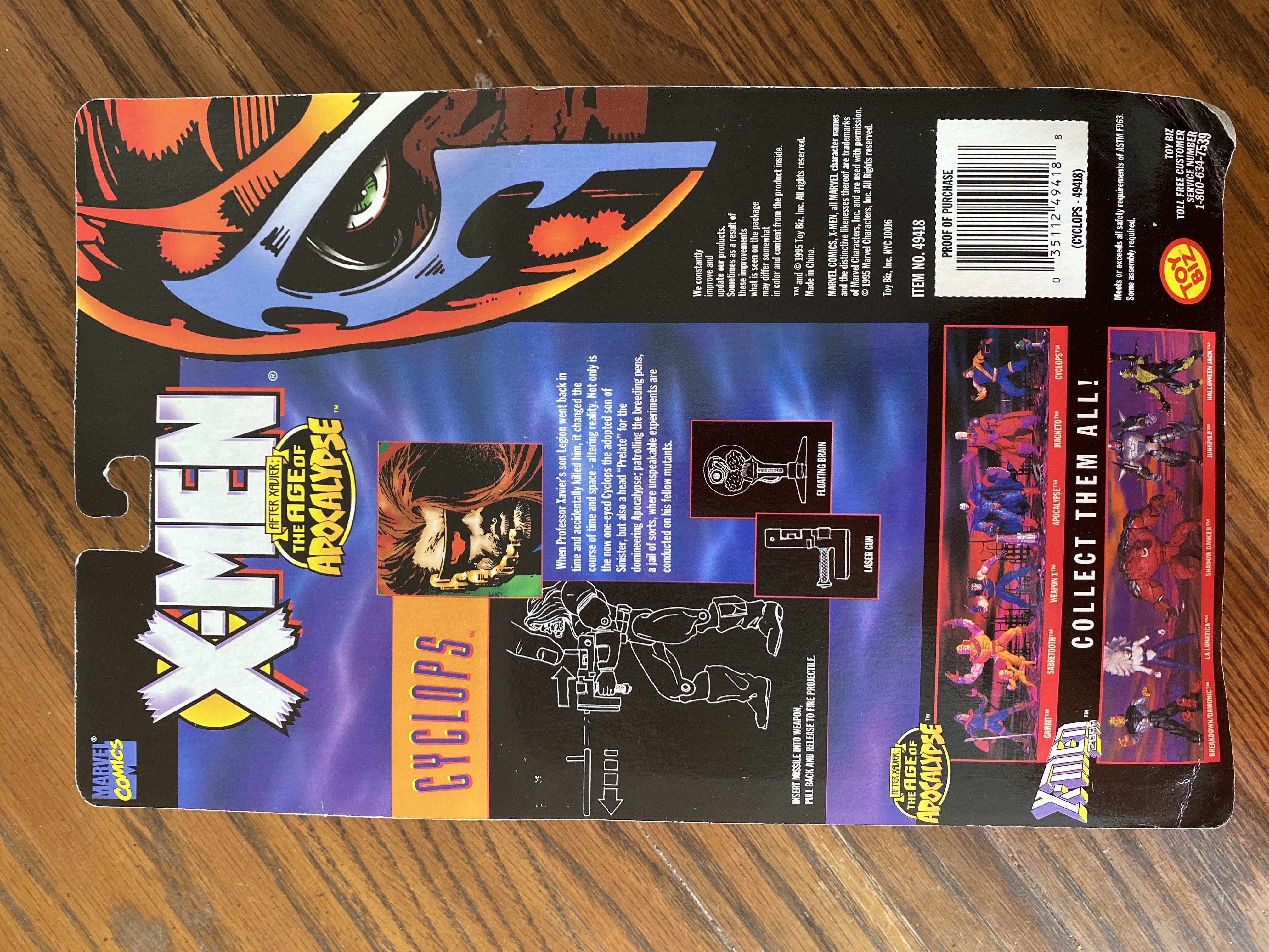 Cyclops - Toy Biz (X-Men: After Xavier: The Age Of Apocalypse) action figure collectible [Barcode 035112494188] - Main Image 2