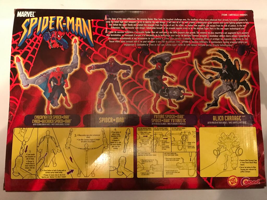 Spiderman Classics Four Pack Alien Carnage  action figure collectible [Barcode 035112494317] - Main Image 2