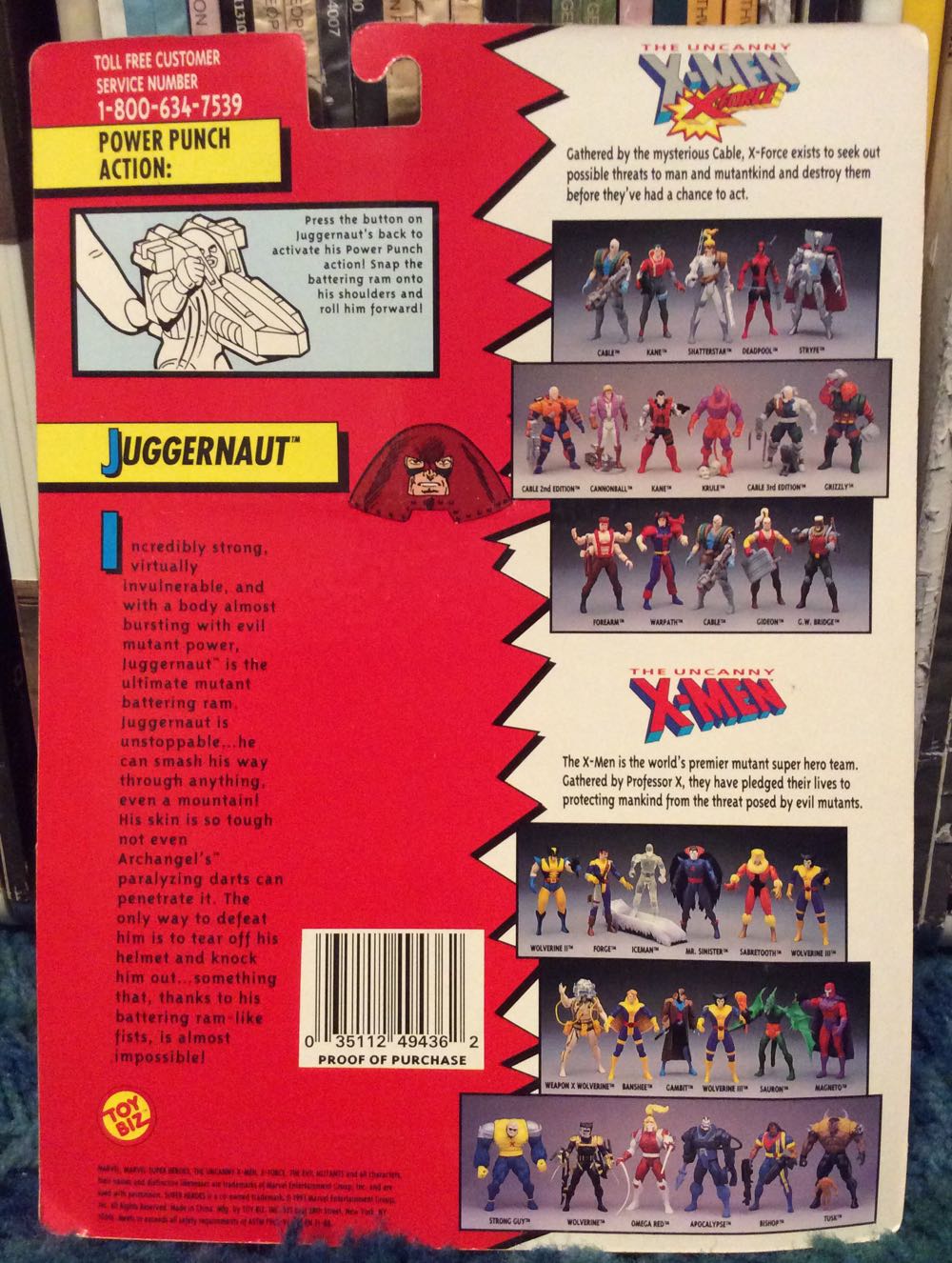 Juggernaut - Toy Biz (The Uncanny X-Men) action figure collectible [Barcode 035112494362] - Main Image 3