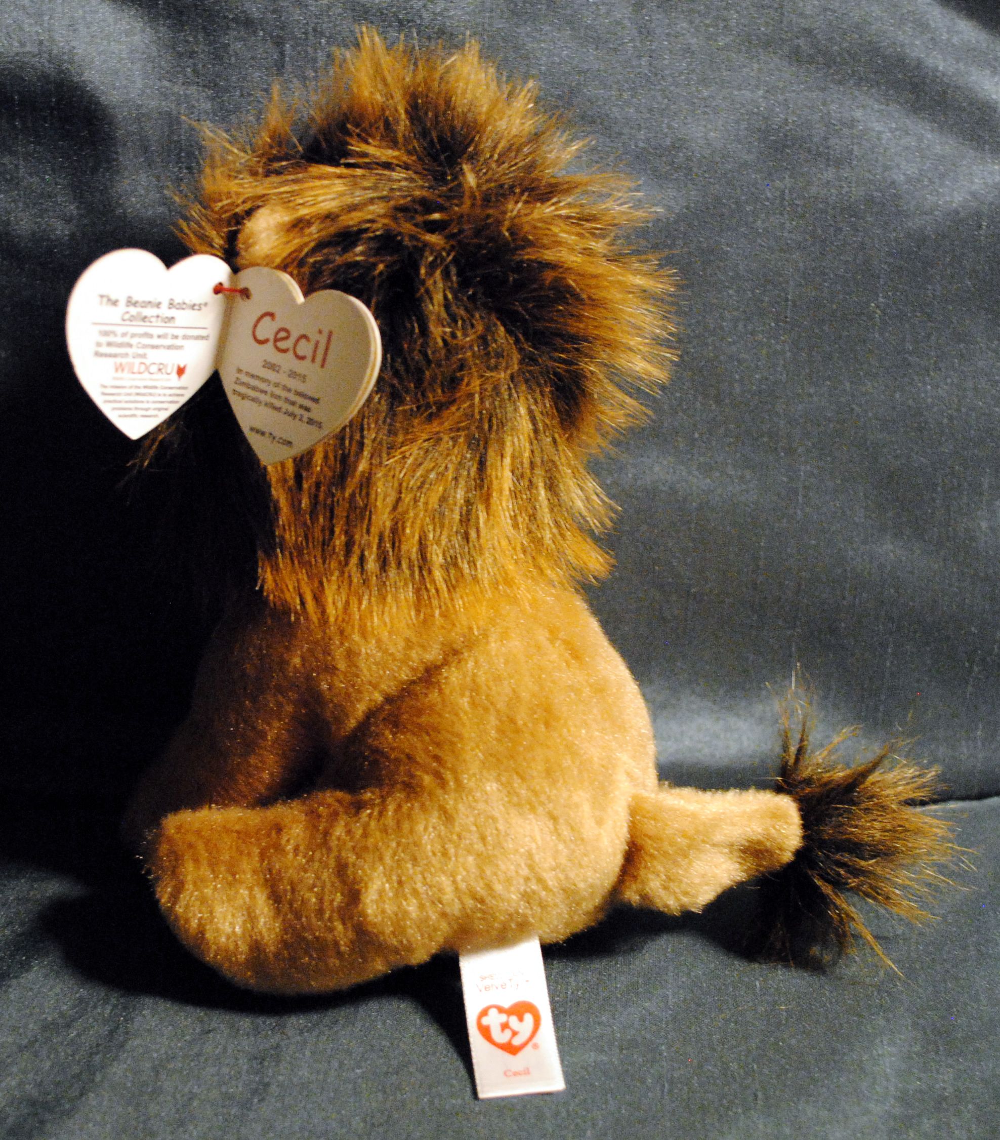 TY Original Beanie Babies Plush Cecil the Lion - TY (TY Beanie Babies) action figure collectible [Barcode 0008421421336] - Main Image 2