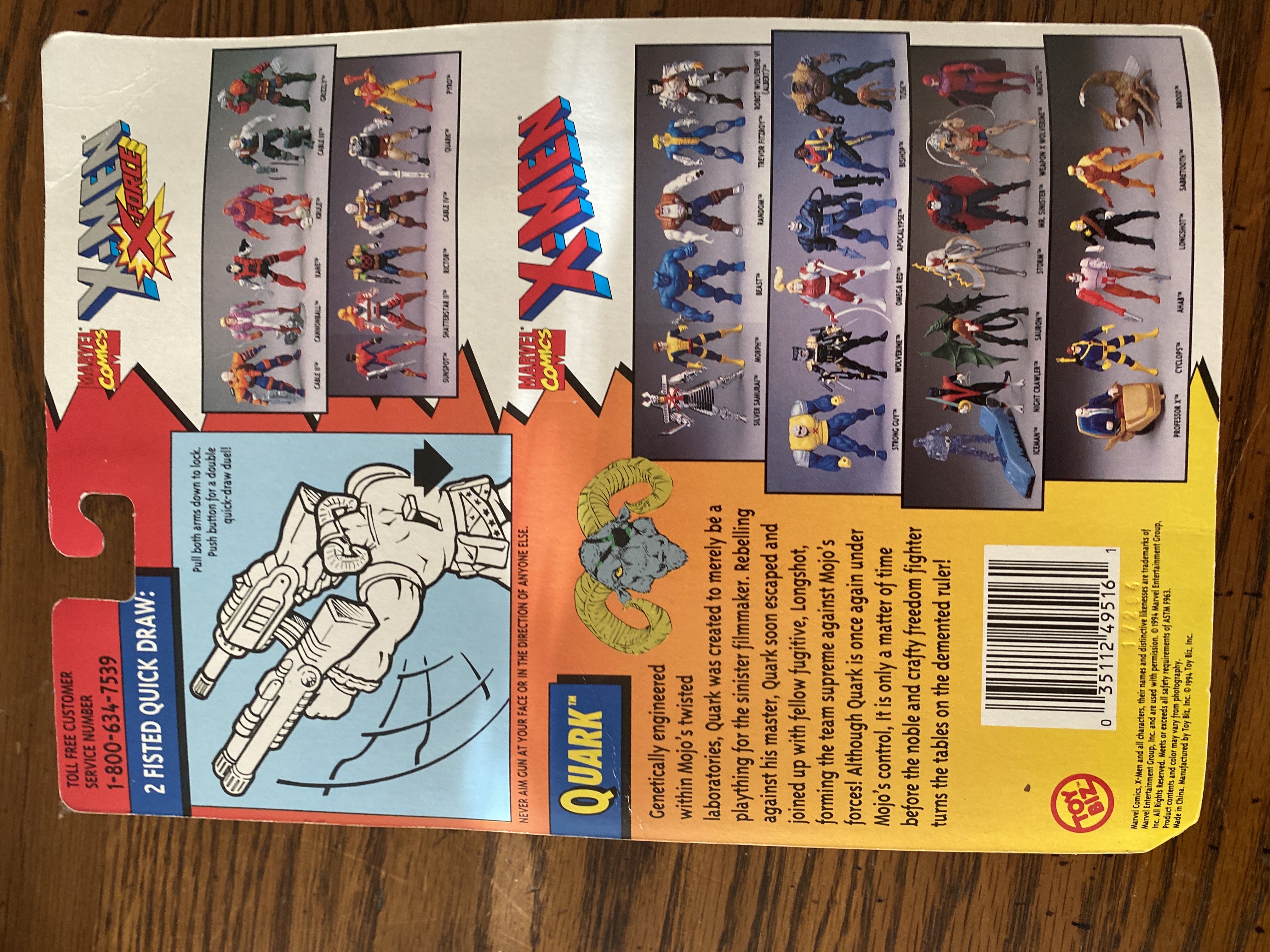 Quark(X-men: X-force) - Toybiz (X-Men) action figure collectible [Barcode 035112495161] - Main Image 2