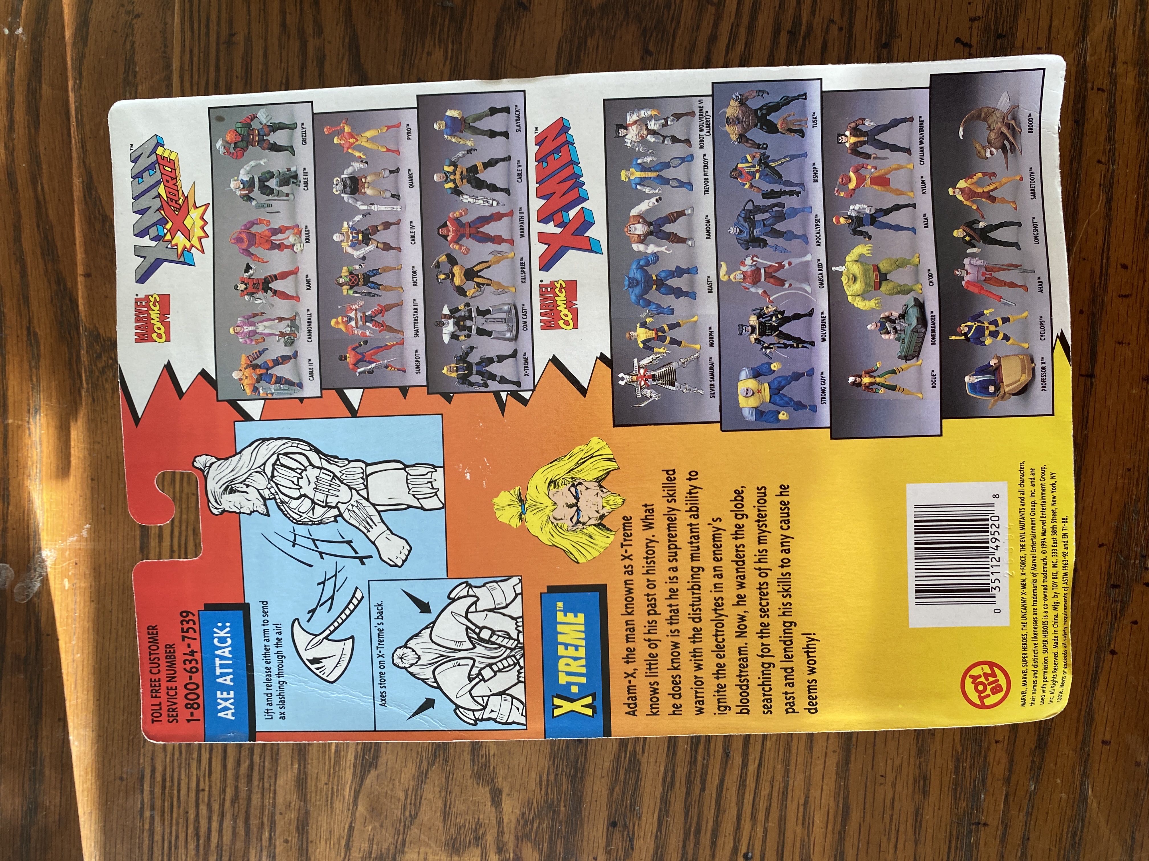 Toybiz The Uncanny X-Men X-Force X-Treme  - Toy Biz (X-Men/X-Force) action figure collectible [Barcode 035112495208] - Main Image 2