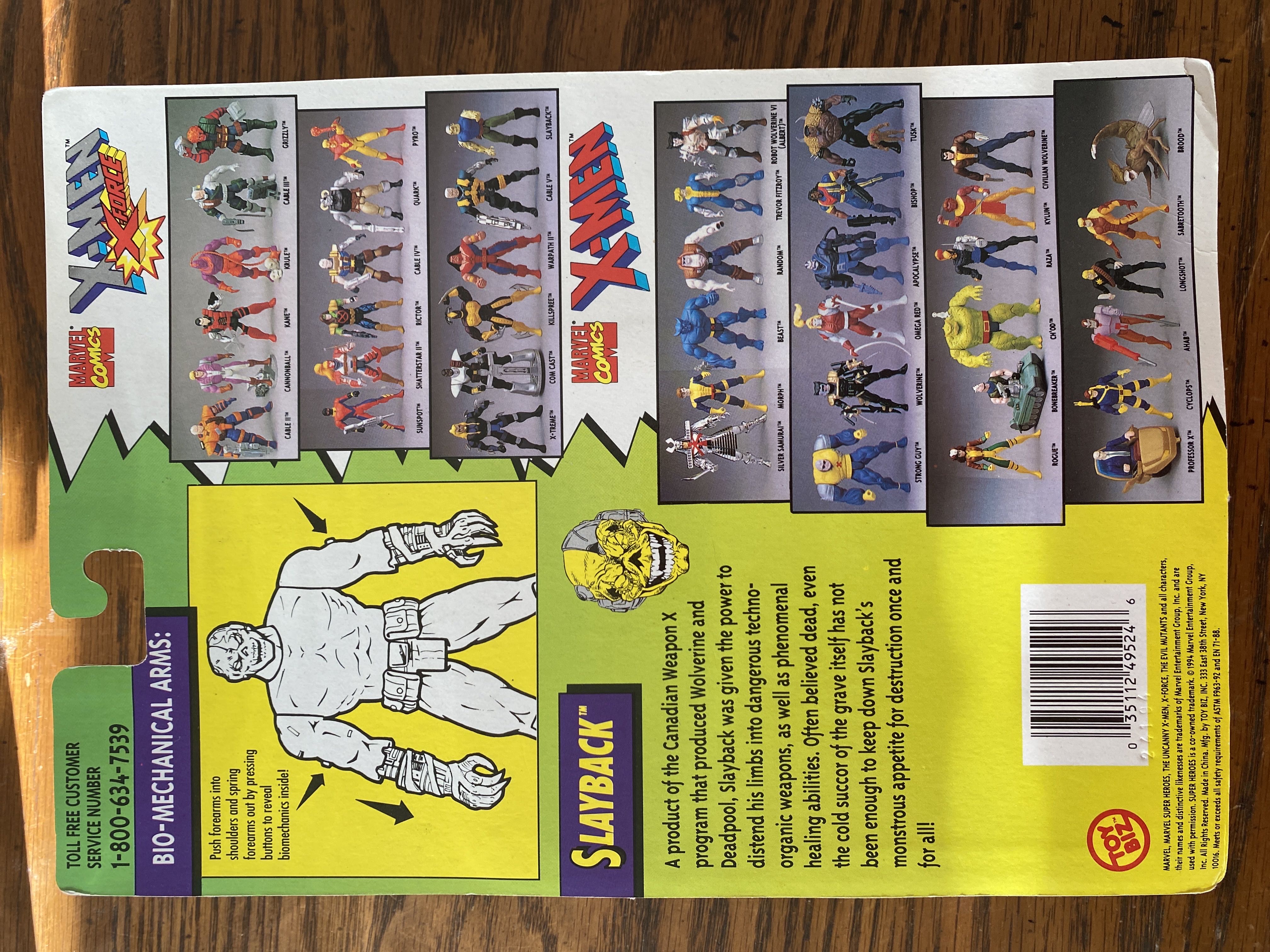 Slayback - Toybiz (X Force) action figure collectible [Barcode 035112495246] - Main Image 2