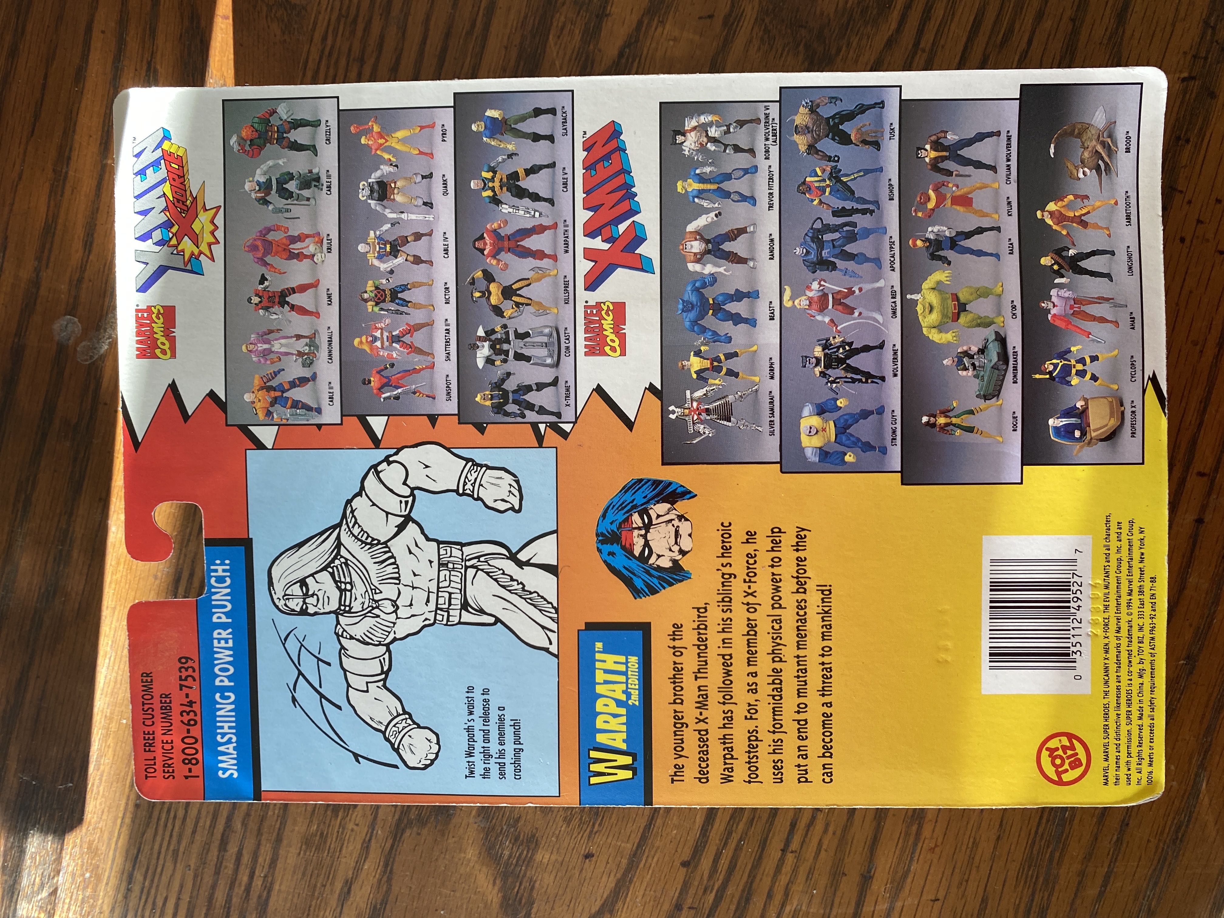 Warpath (2nd Edition) - Toy Biz (The Uncanny X-Men / X-Force) action figure collectible [Barcode 035112495277] - Main Image 2