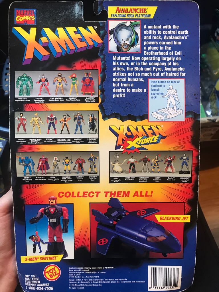 Avalanche - Toy Biz (X-Men: X-Force) action figure collectible [Barcode 035112495321] - Main Image 2