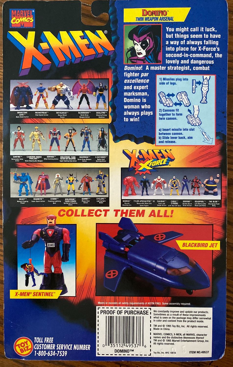 Domino - Toybiz (X-Men: X-Force) action figure collectible [Barcode 035112495376] - Main Image 4