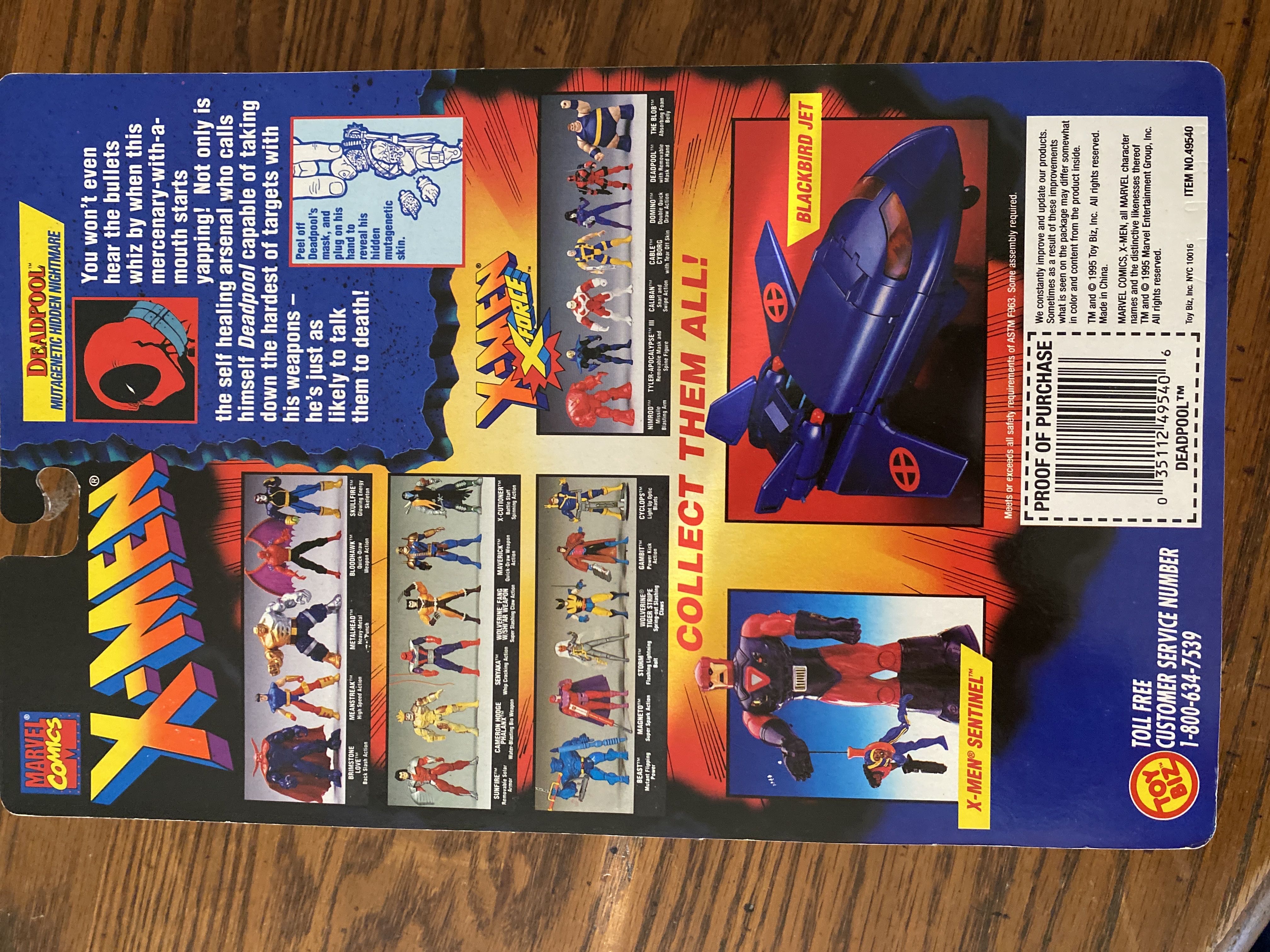 Marvel: Deadpool - Toy Biz (X-Men: X-Force) action figure collectible [Barcode 035112495406] - Main Image 2