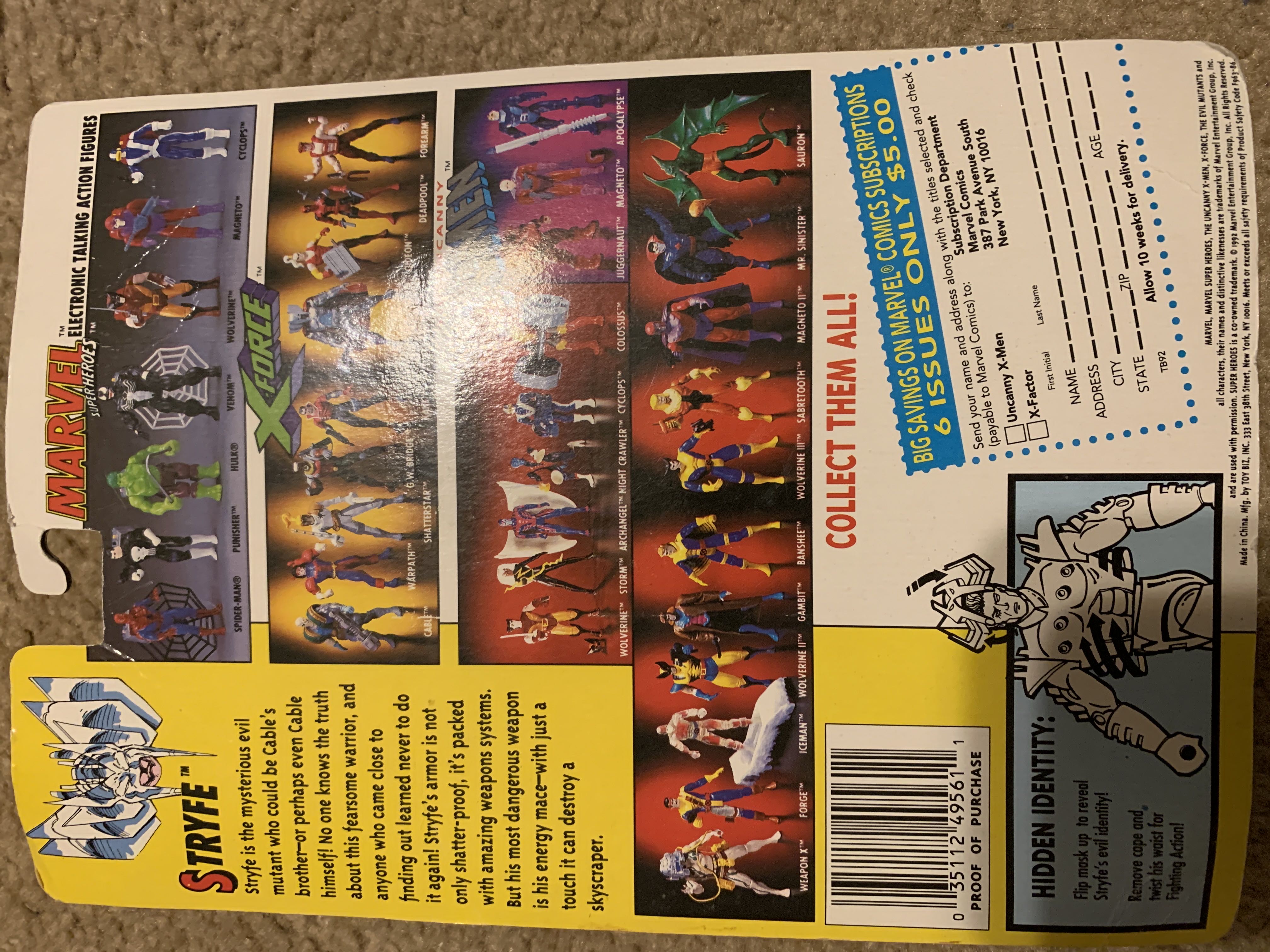 X-Men Stryfe - Toybiz (X-Men: X-Force) action figure collectible [Barcode 035112495611] - Main Image 2