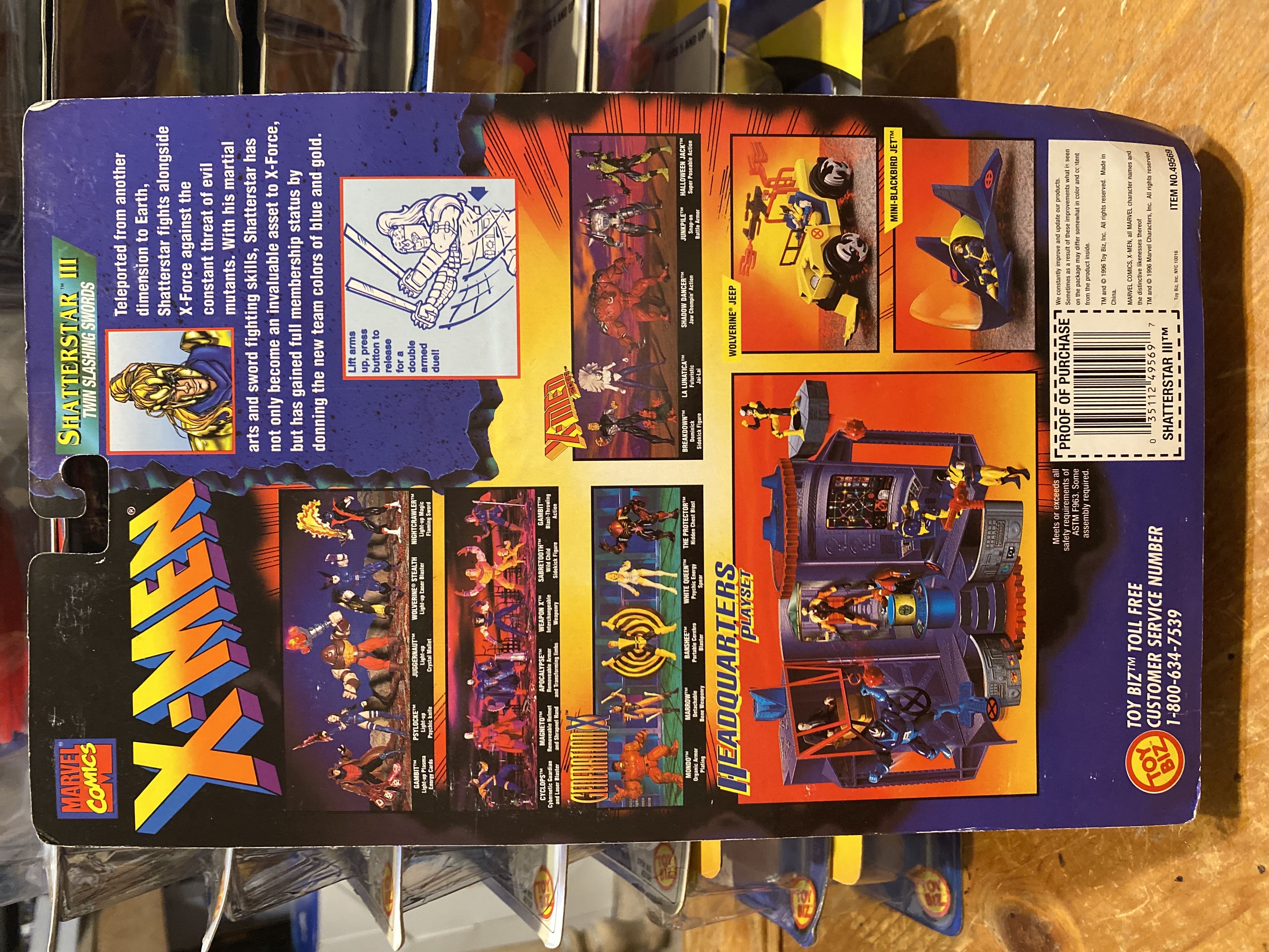 X-MEN X-FORCE: Shatterstar lll - Toybiz (X-Men / X-Force) action figure collectible [Barcode 035112495697] - Main Image 2