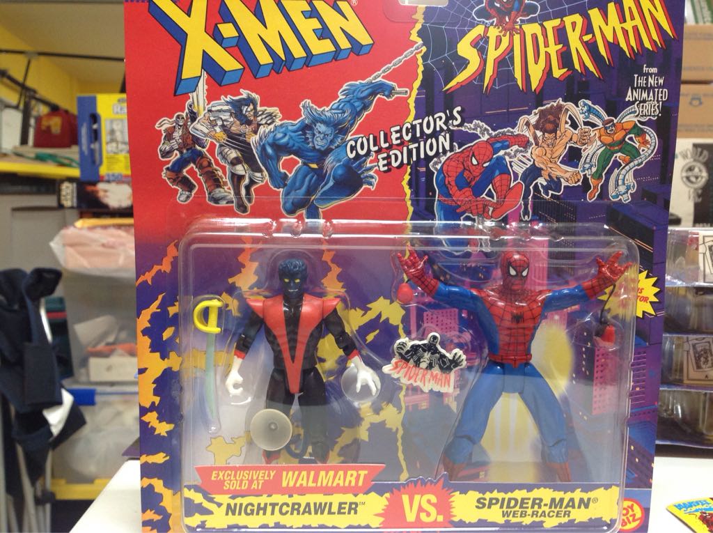 Night crawler Vs. Spider-Man  - Toy Biz (X-Men Vs Spider-Man) action figure collectible [Barcode 035112496366] - Main Image 1