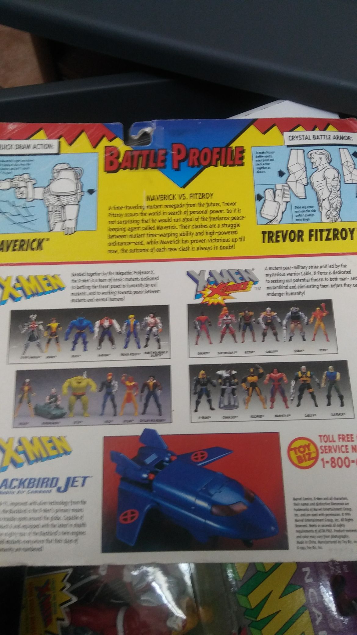 Maverick/Trevor Fitzroy Collectors Edition - Toy Biz (The Uncanny X-Men Collector Card 2-pack) action figure collectible [Barcode 035112496403] - Main Image 2