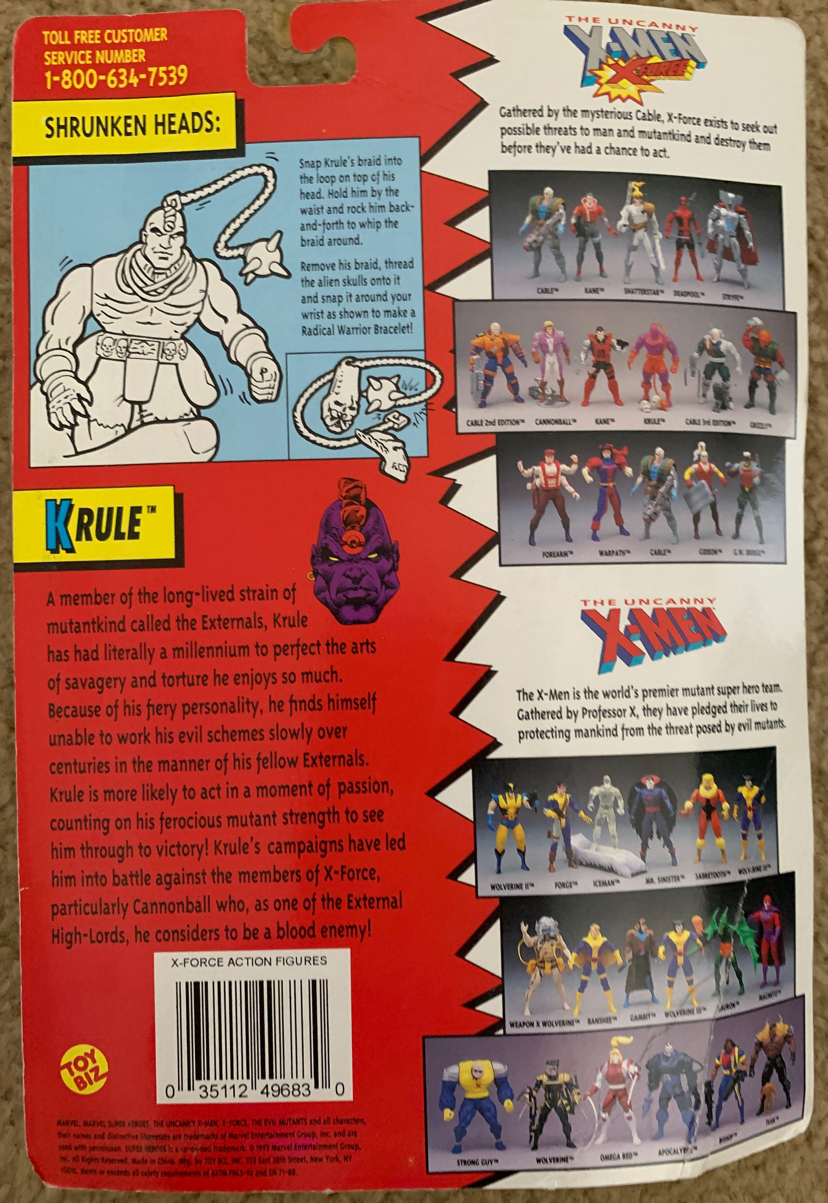 Toybiz: X-Force Series 2 Krule OOB - Toy Biz (The Uncanny X-Men X-Force) action figure collectible [Barcode 035112496830] - Main Image 2