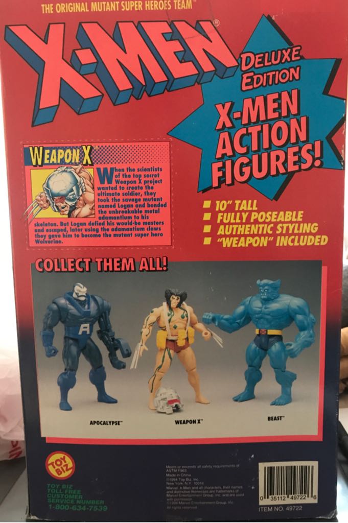 X-Men (10 Inch) - Toy Biz (Wolverine (Weapon X)) action figure collectible [Barcode 035112497226] - Main Image 2