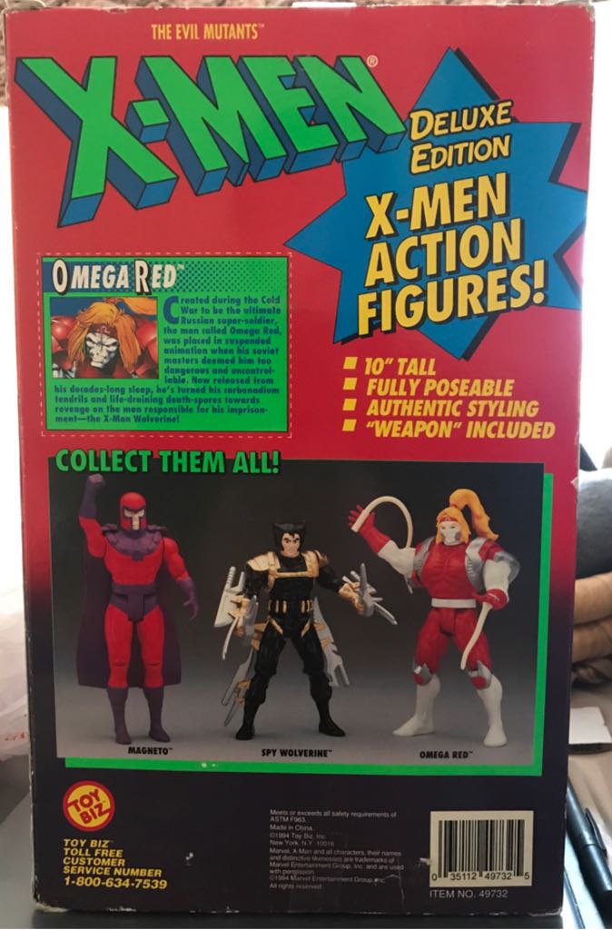 X-MEN Deluxe Edition Omega Red (10 Inch) - Toy Biz (The Evil Mutants X-Men) action figure collectible [Barcode 035112497325] - Main Image 2