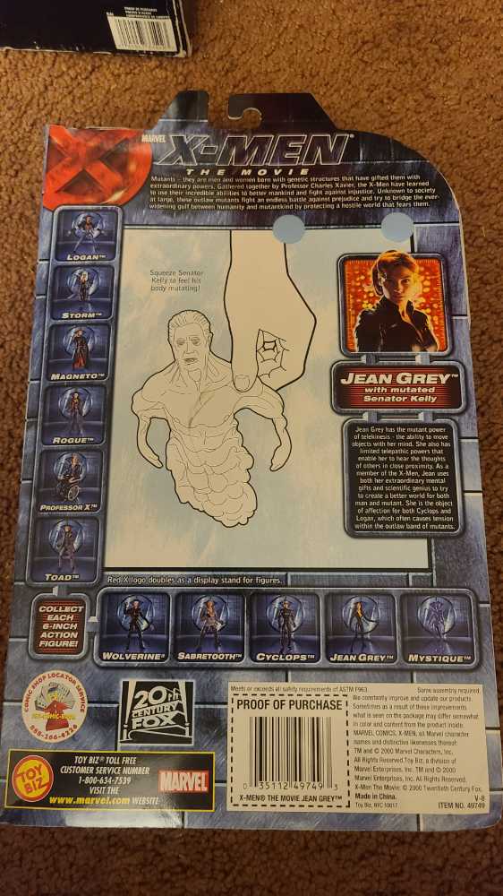 Marvel: X Men Jean Grey - Toy Biz (X-men The Movie) action figure collectible [Barcode 035112497493] - Main Image 4