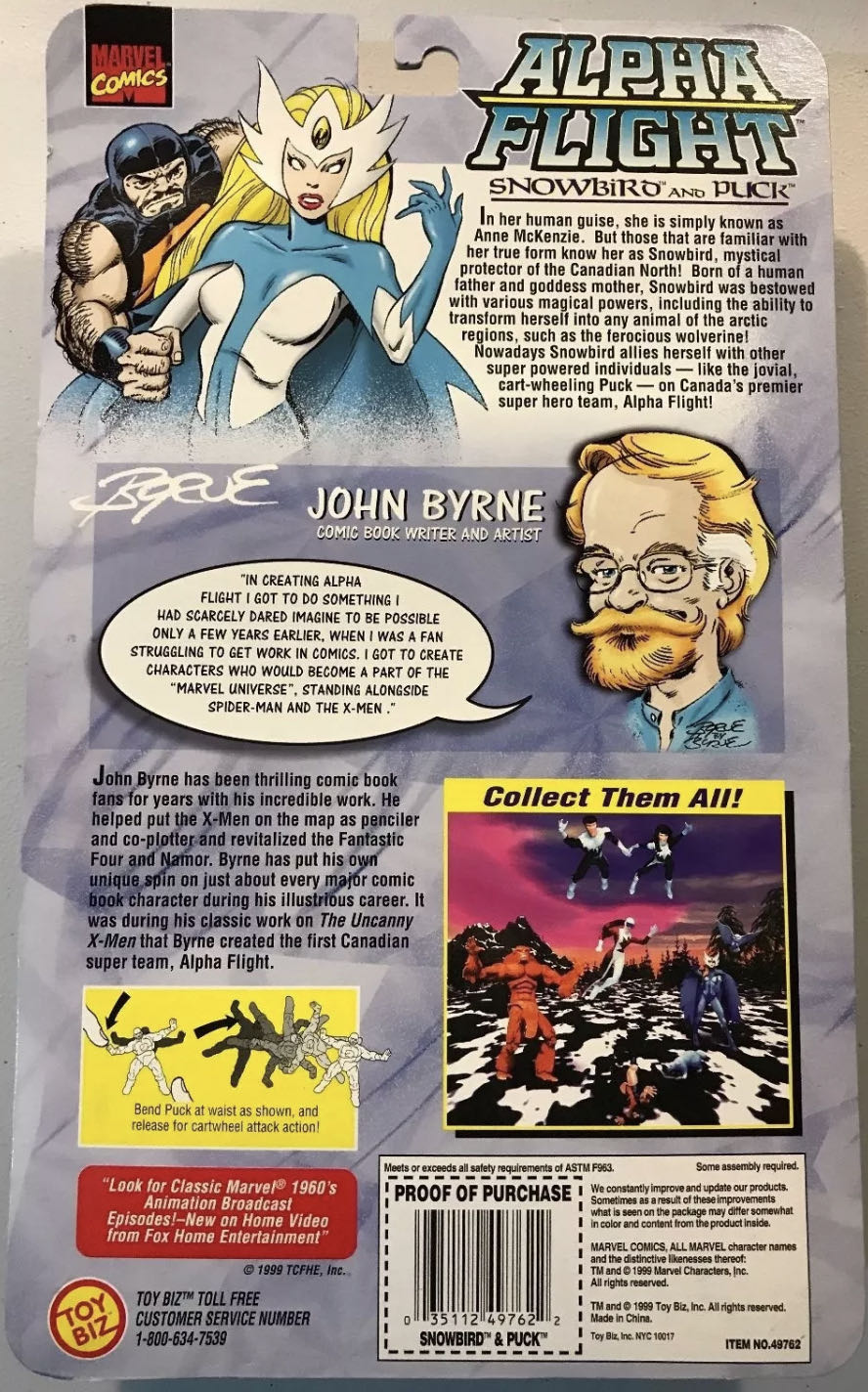 Toybiz Marvel Collector Editions Alpha Flight: Snowbird And Puck - Toy Biz (Alpha Flight) action figure collectible [Barcode 035112497622] - Main Image 2